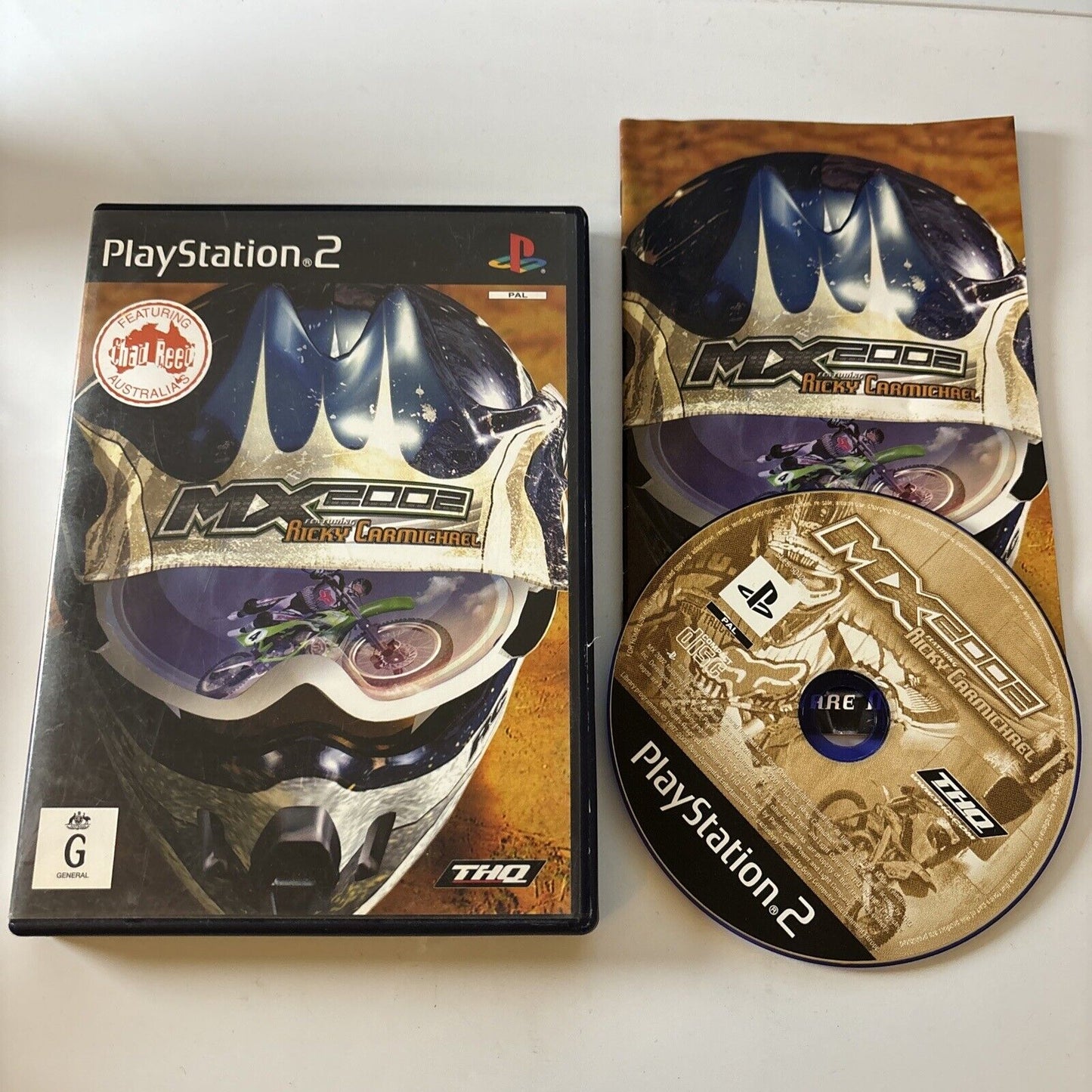 MX 2002 featuring Ricky Carmichael  PS2 Sony Playstation 2 Manual PAL Complete