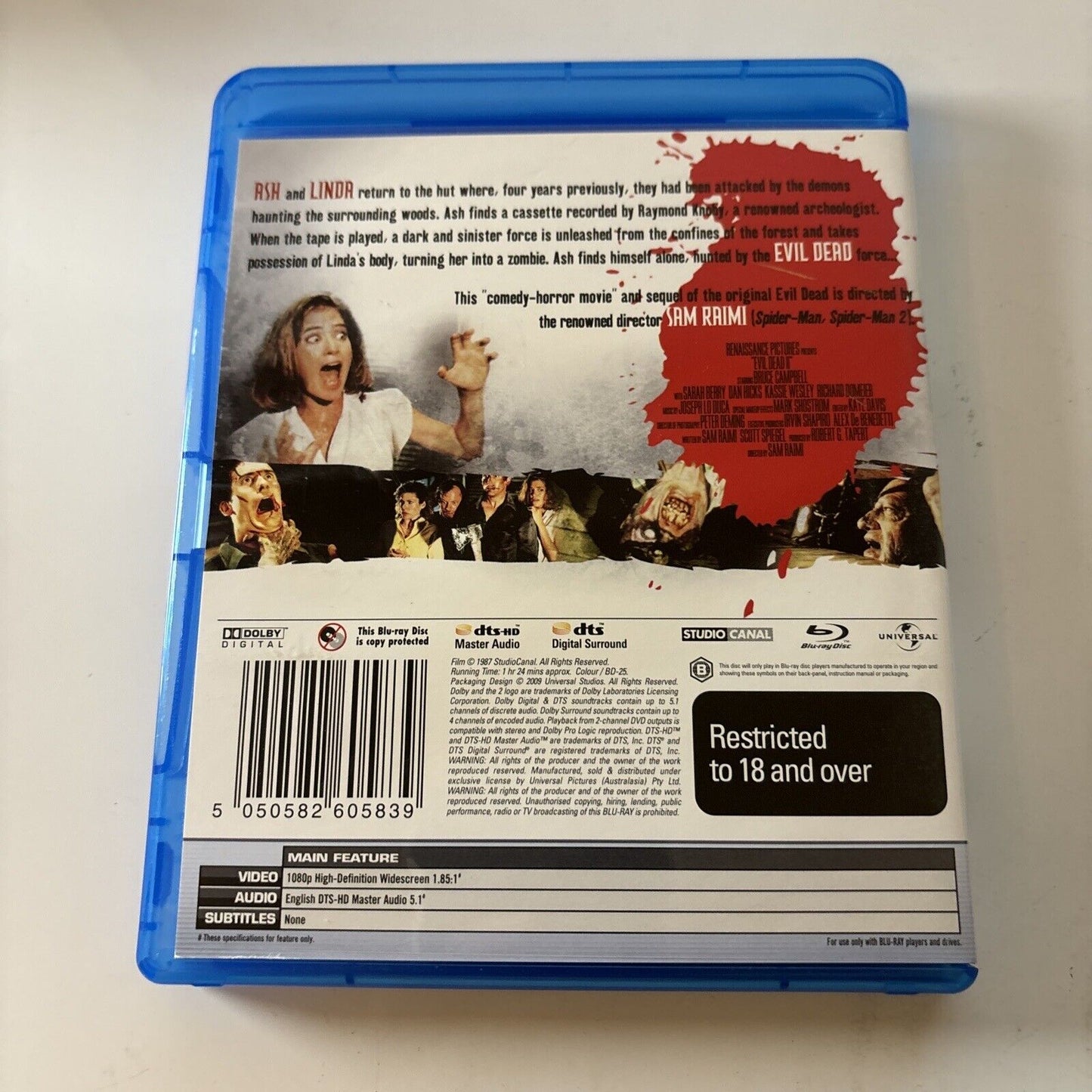 Evil Dead II - Dead By Dawn (Blu-ray, 1987) Bruce Campbell Region B