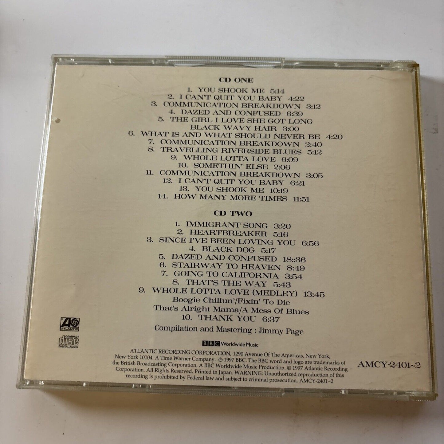 Led Zeppelin - BBC Sessions (CD, 2-Disc, 1997) Japan Release AMCY-2401-2