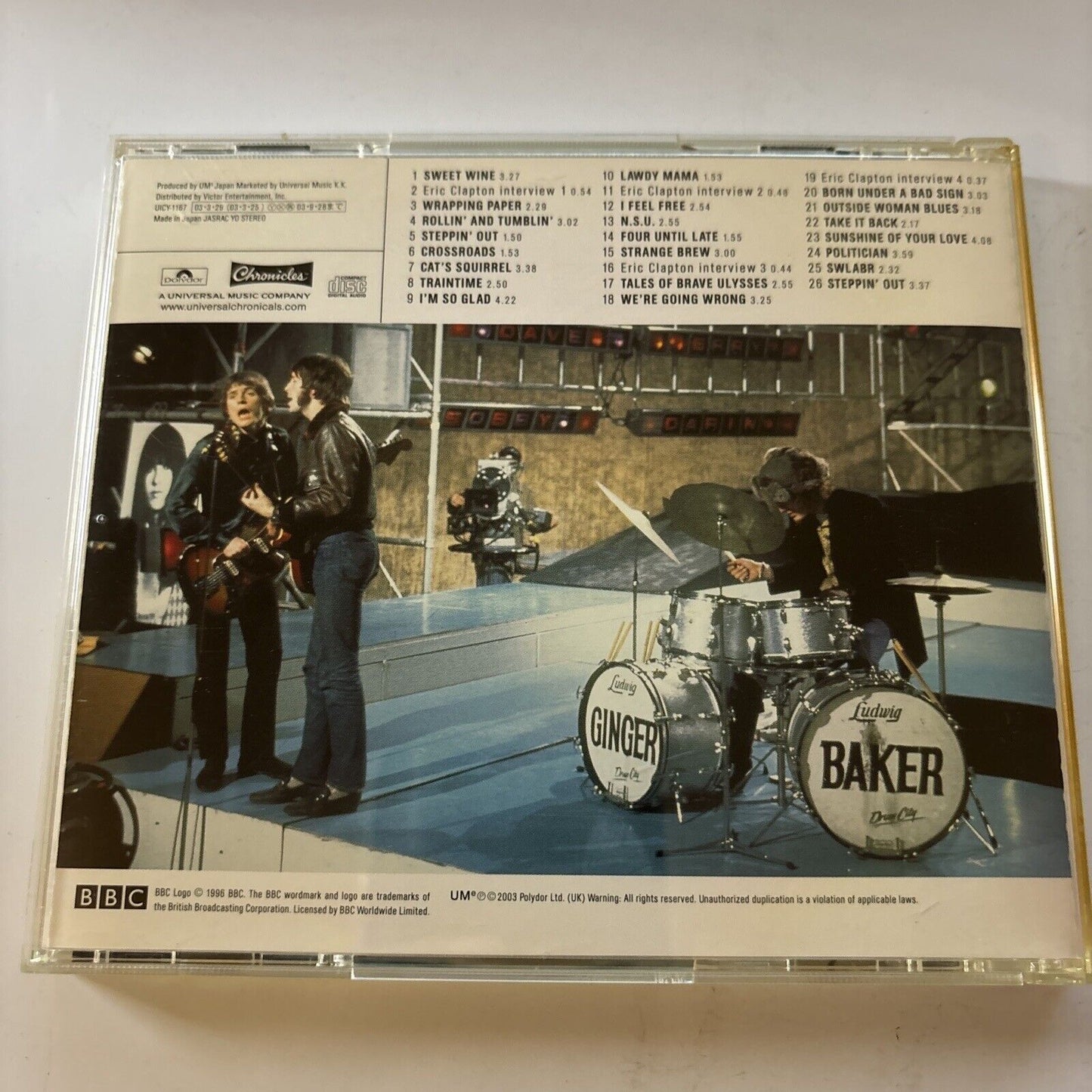 Cream - BBC Sessions (CD, 1996)  Japan Release UICY-1167