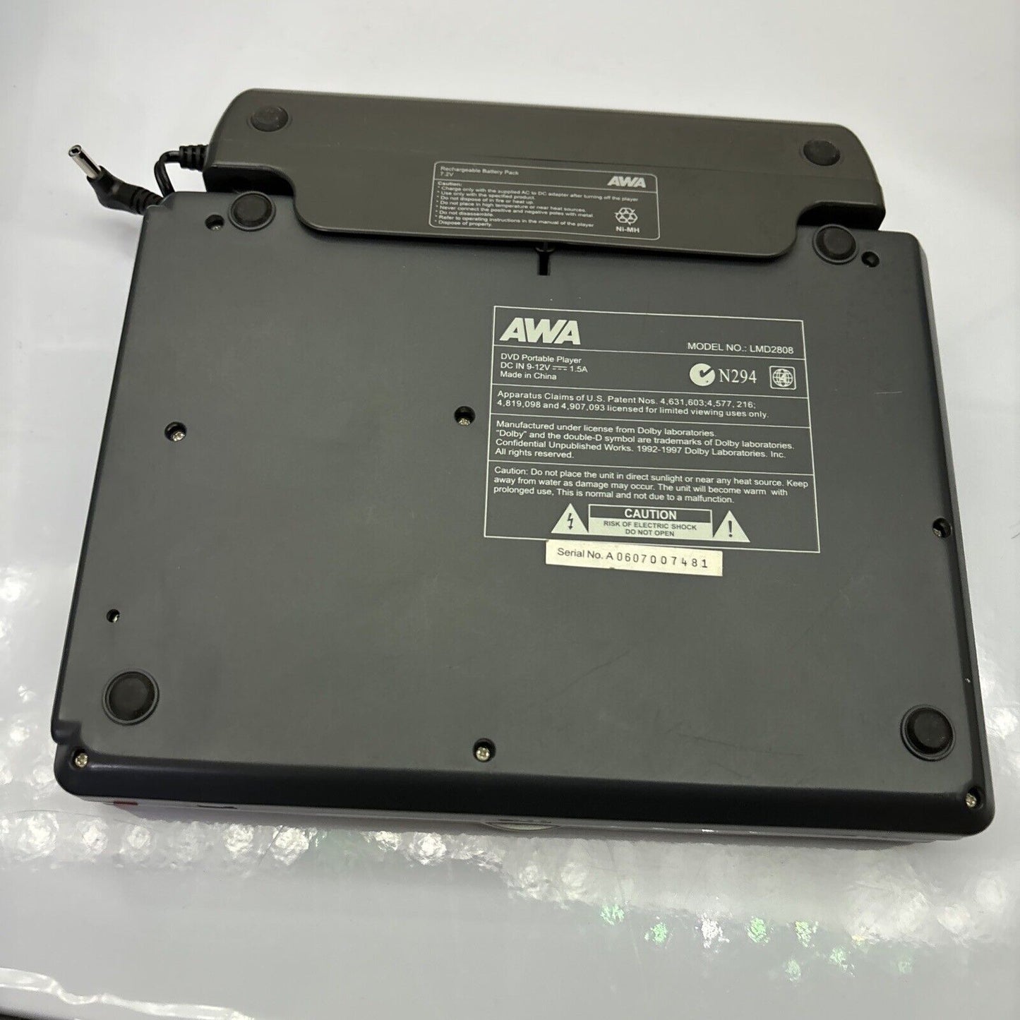 Dick Smith & Awa Portable DVD Player *Can Play DVDs But No Sound* GE4203 LMD2808