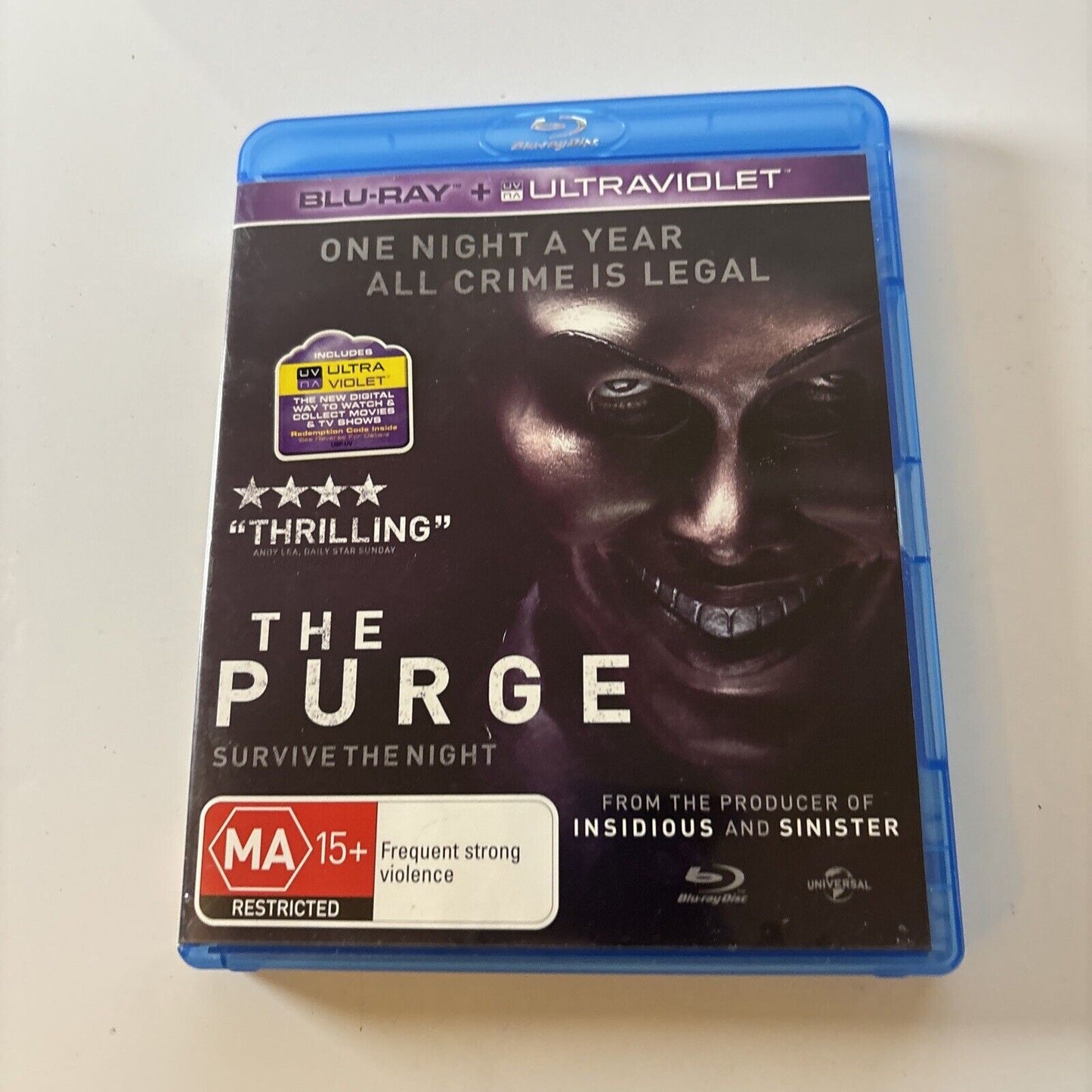 The Purge (Blu-ray, 2013) Ethan Hawke, Lena Headey Region B