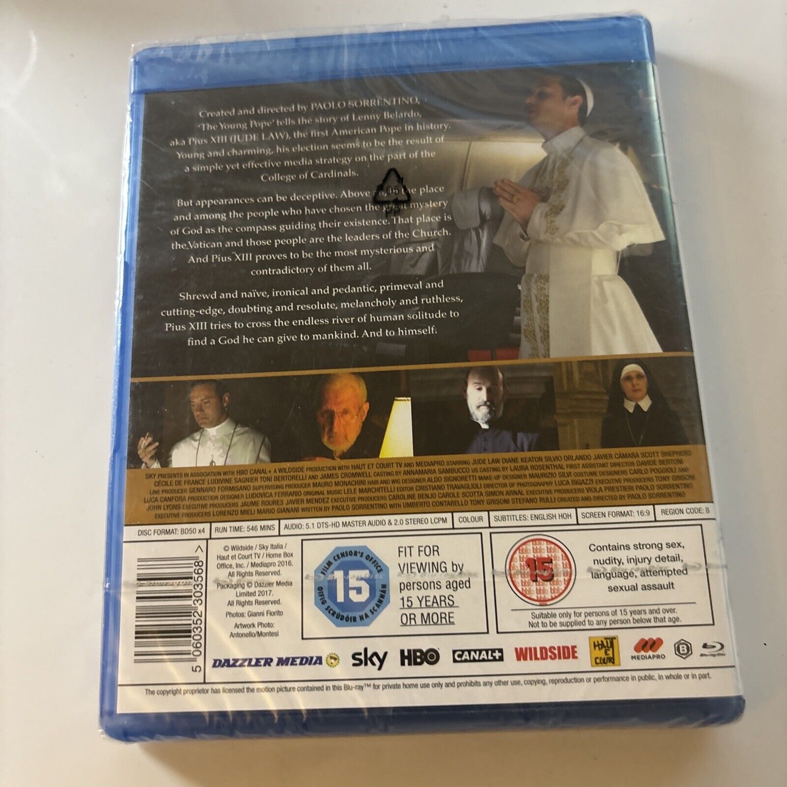 The Young Pope (Blu-ray, 2016, 4-Disc) Jude Law, Diane Keaton NEW Regi ...