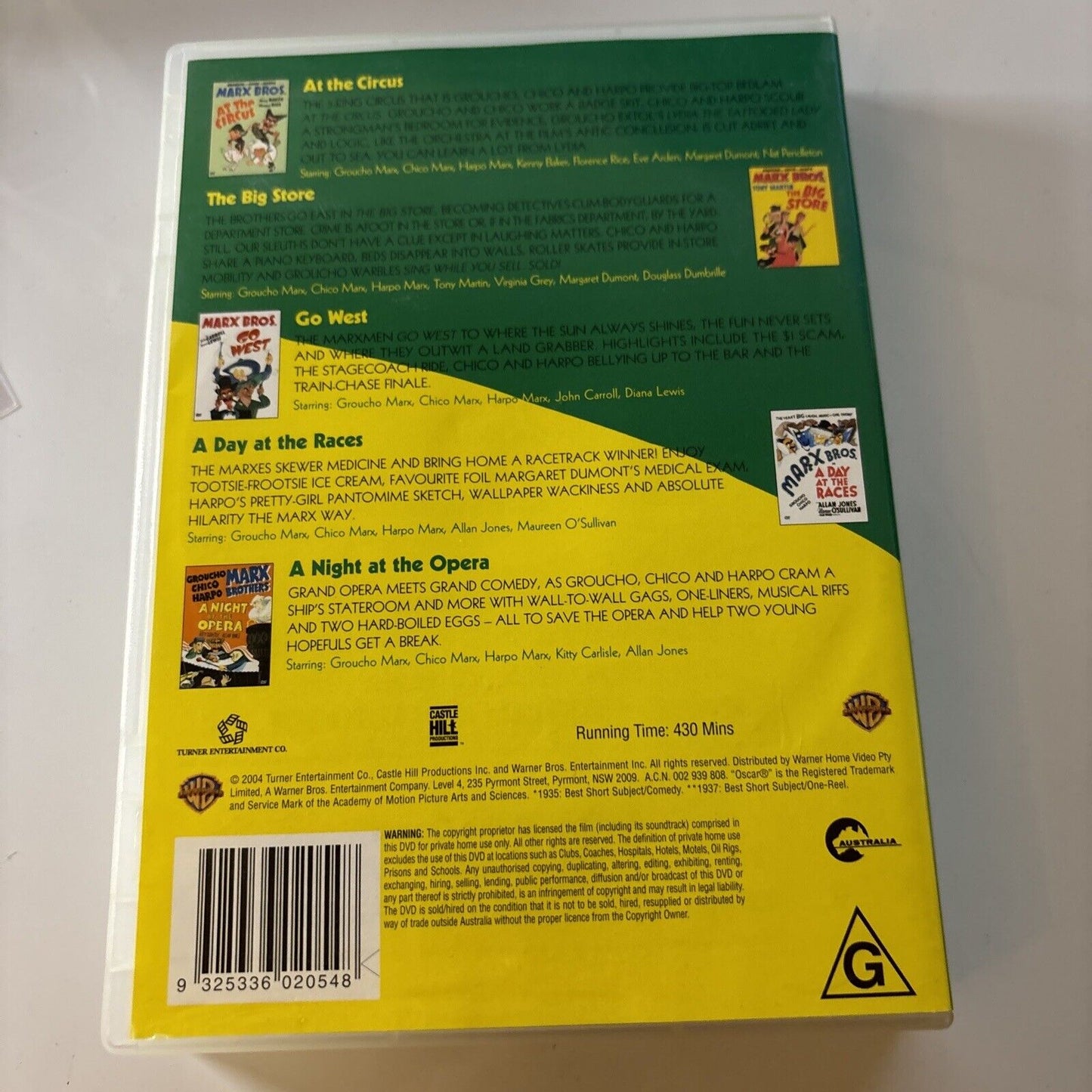 The Marx Brothers Collection (DVD, 1935, 5-Disc) Region 4