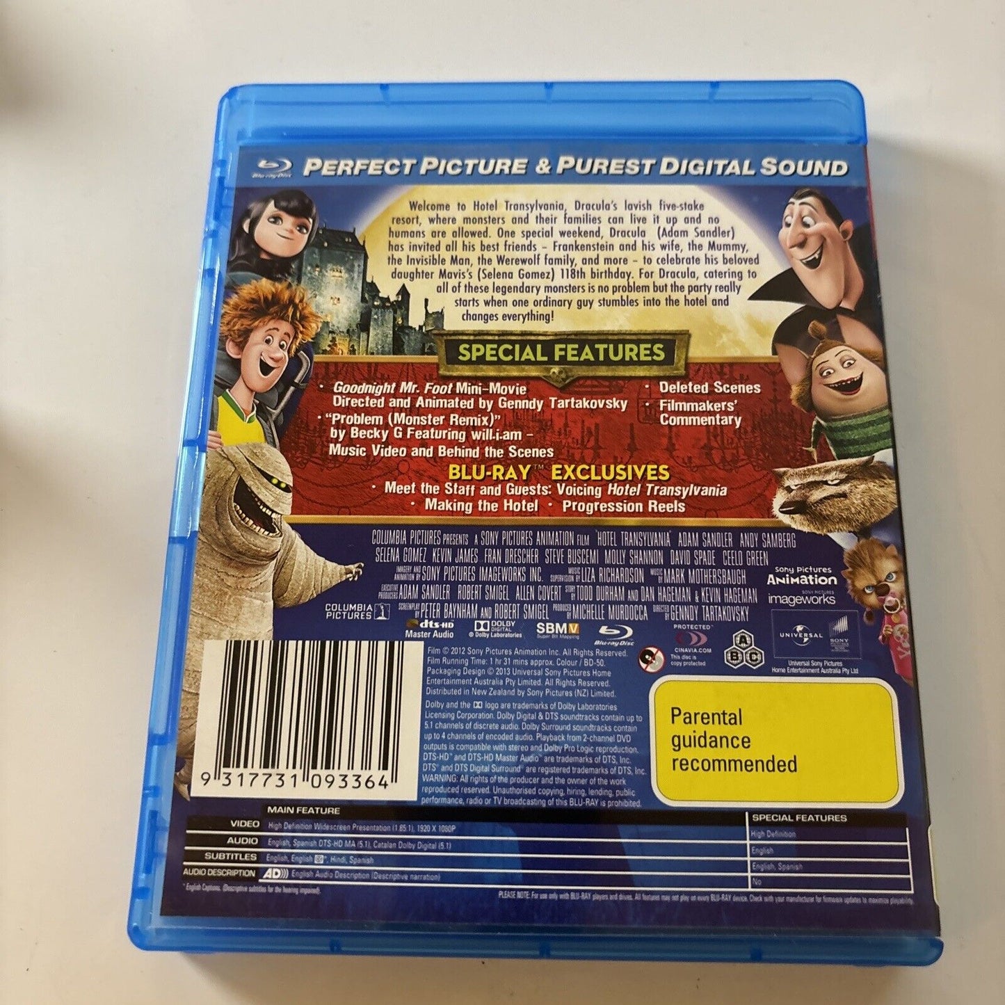 Hotel Transylvania (Blu-ray, 2012) Fran Drescher, Adam Sandler All Regions