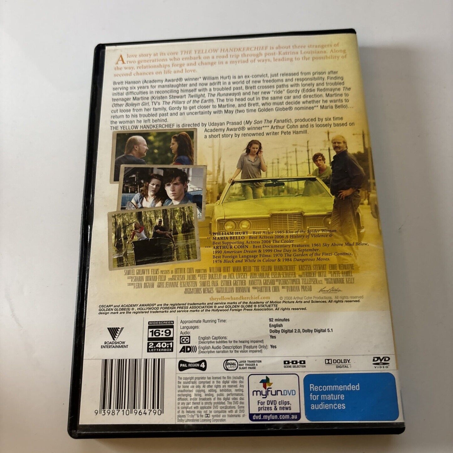 The Yellow Handkerchief (DVD, 2008) William Hurt, Eddie Redmayne NEW Region 4