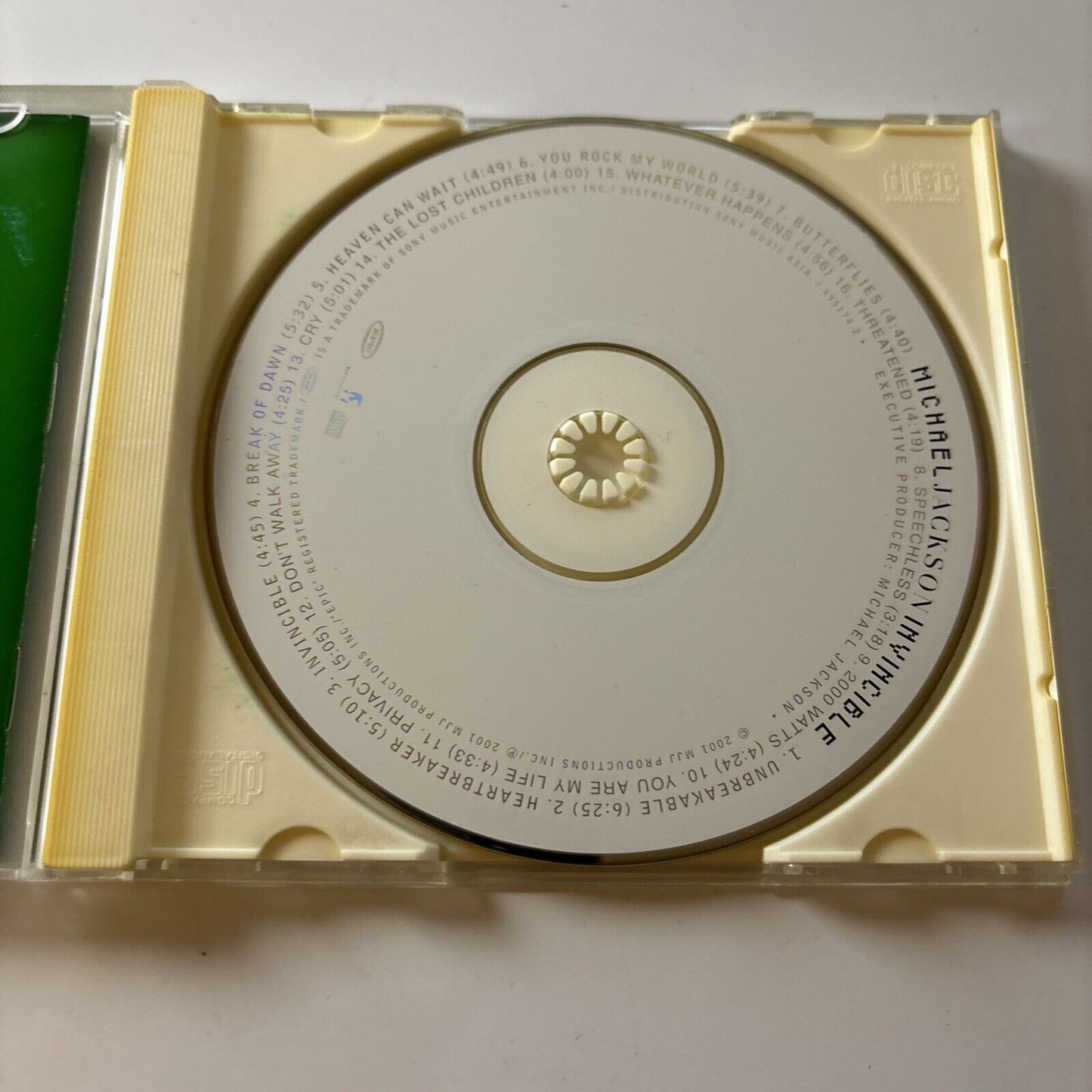 Michael Jackson - Invincible (CD, 2001) 495174.2 Green Artwork