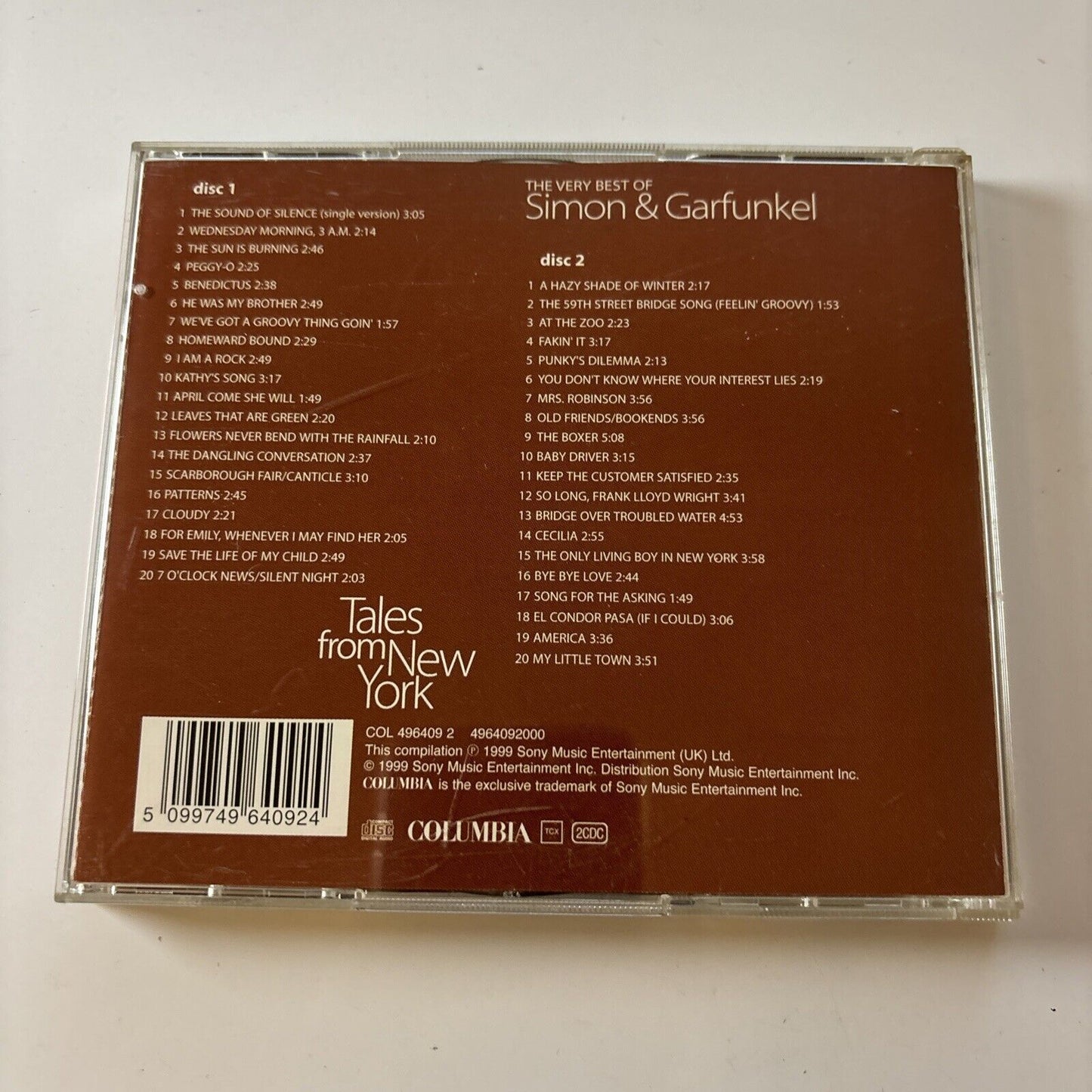 Simon & Garfunkel - Tales From New York [Remaster] (CD, 1999, 2-Disc) 496409-2
