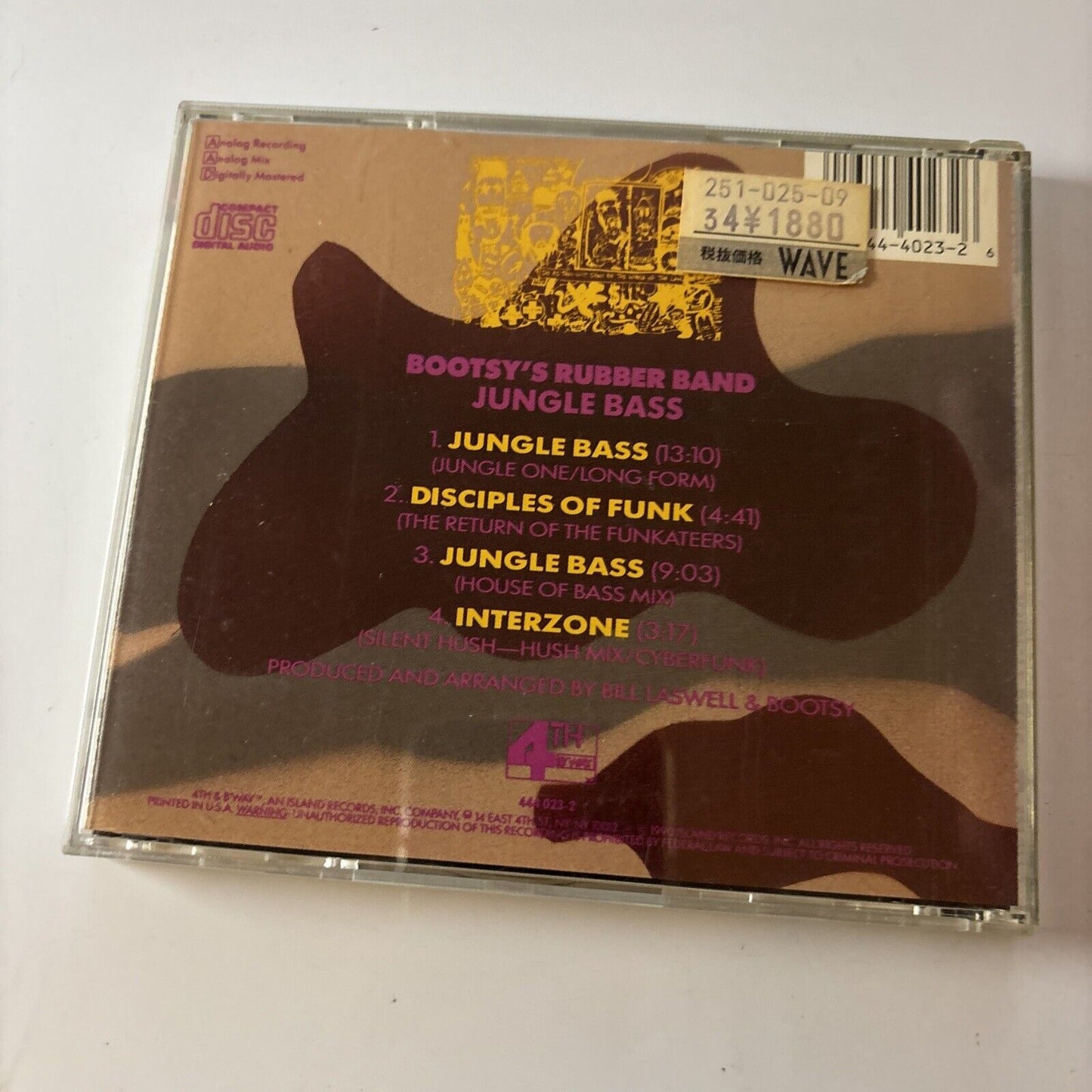 Bootsy's Rubber Band - Jungle Bass (CD, 1990) 444023-2