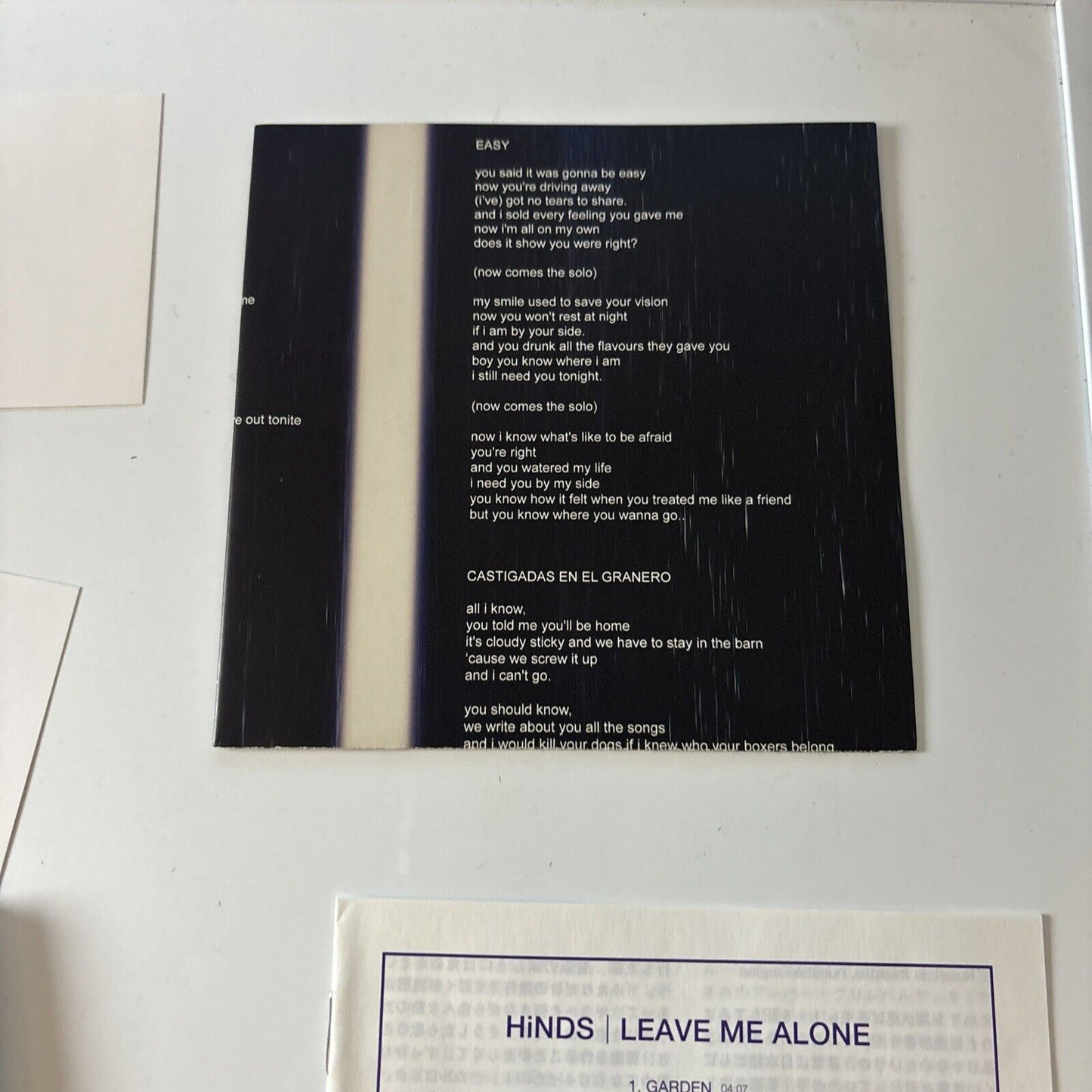 Hinds - Leave Me Alone (CD, 2016) Japan Xscp-5