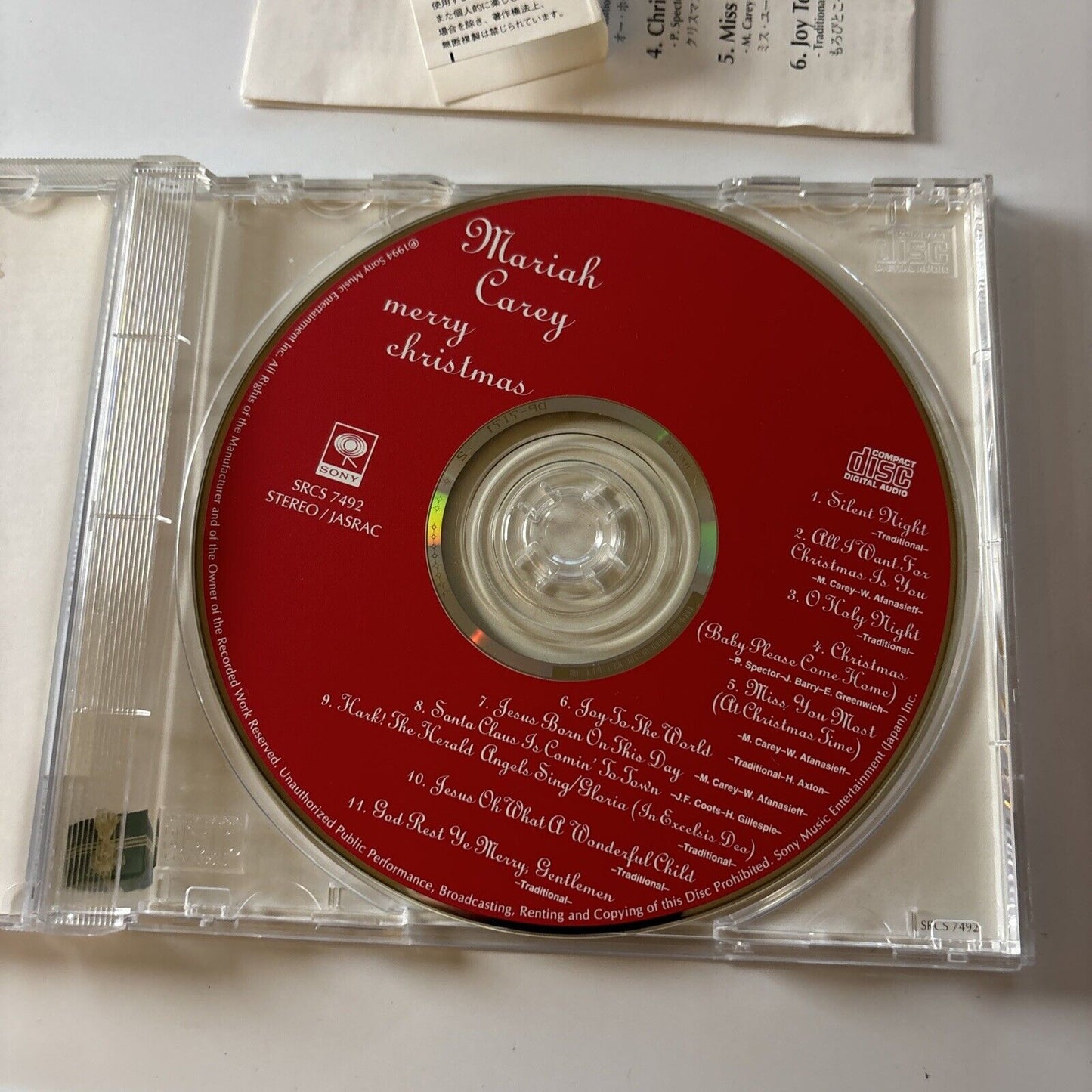 Mariah Carey - Merry Christmas (CD, 1994) Obi Srcs-7492 Japan