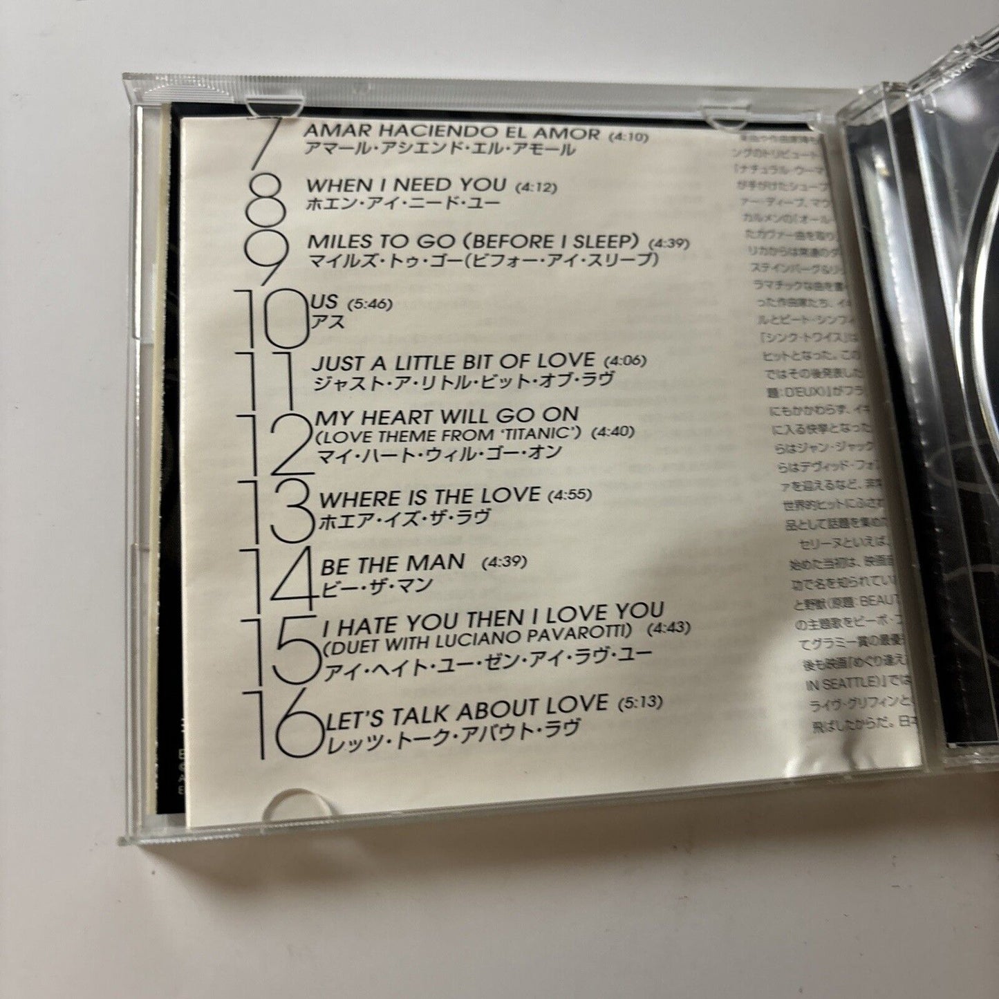 Celine Dion - Let's Talk About Love (CD, 1997) Obi Japan Esca-6877