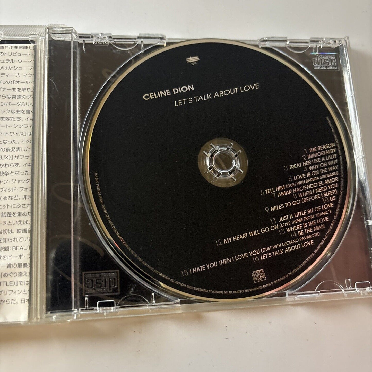 Celine Dion - Let's Talk About Love (CD, 1997) Obi Japan Esca-6877