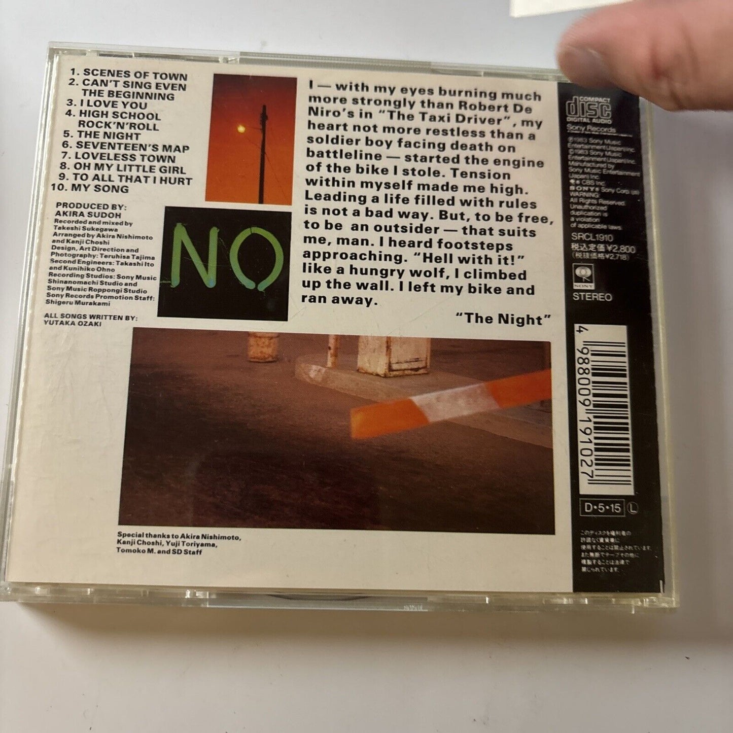 Yutaka Ozaki - Seventeen's Map (CD, 1991) Obi Japan Srcl-1910