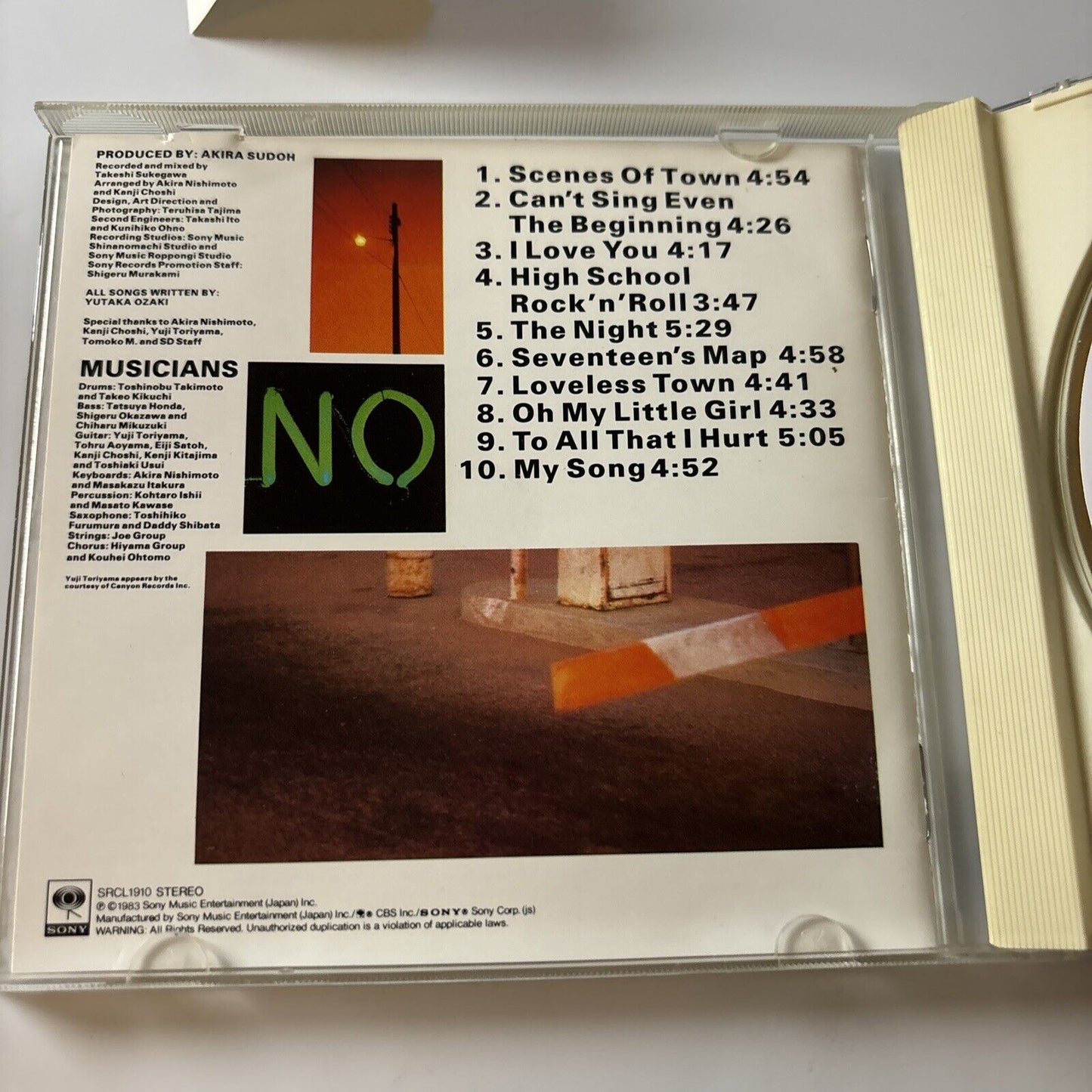 Yutaka Ozaki - Seventeen's Map (CD, 1991) Obi Japan Srcl-1910