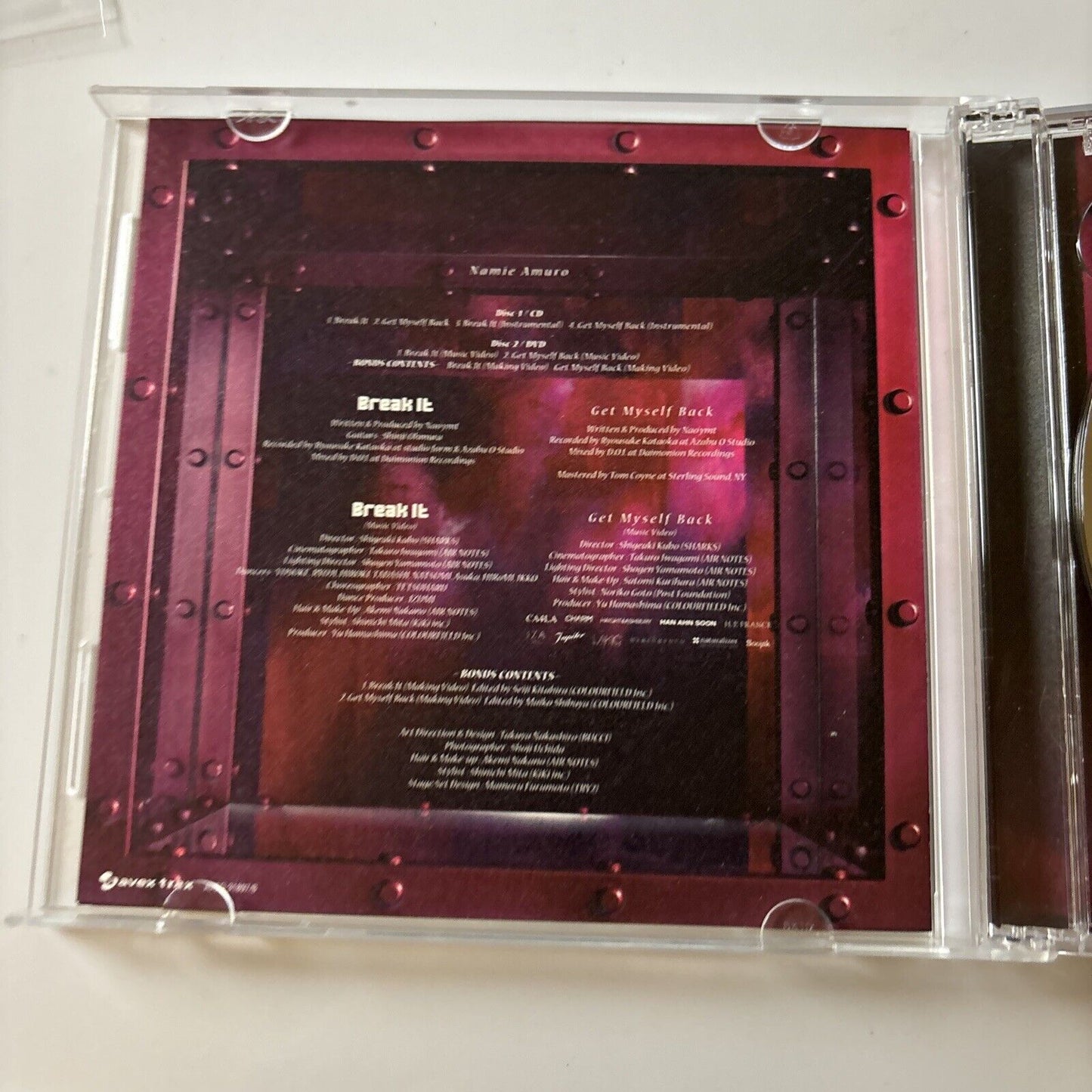 Namie Amuro - Break It / Get Myself Back (CD, 2010, 2-Disc) Avcd-31897/B