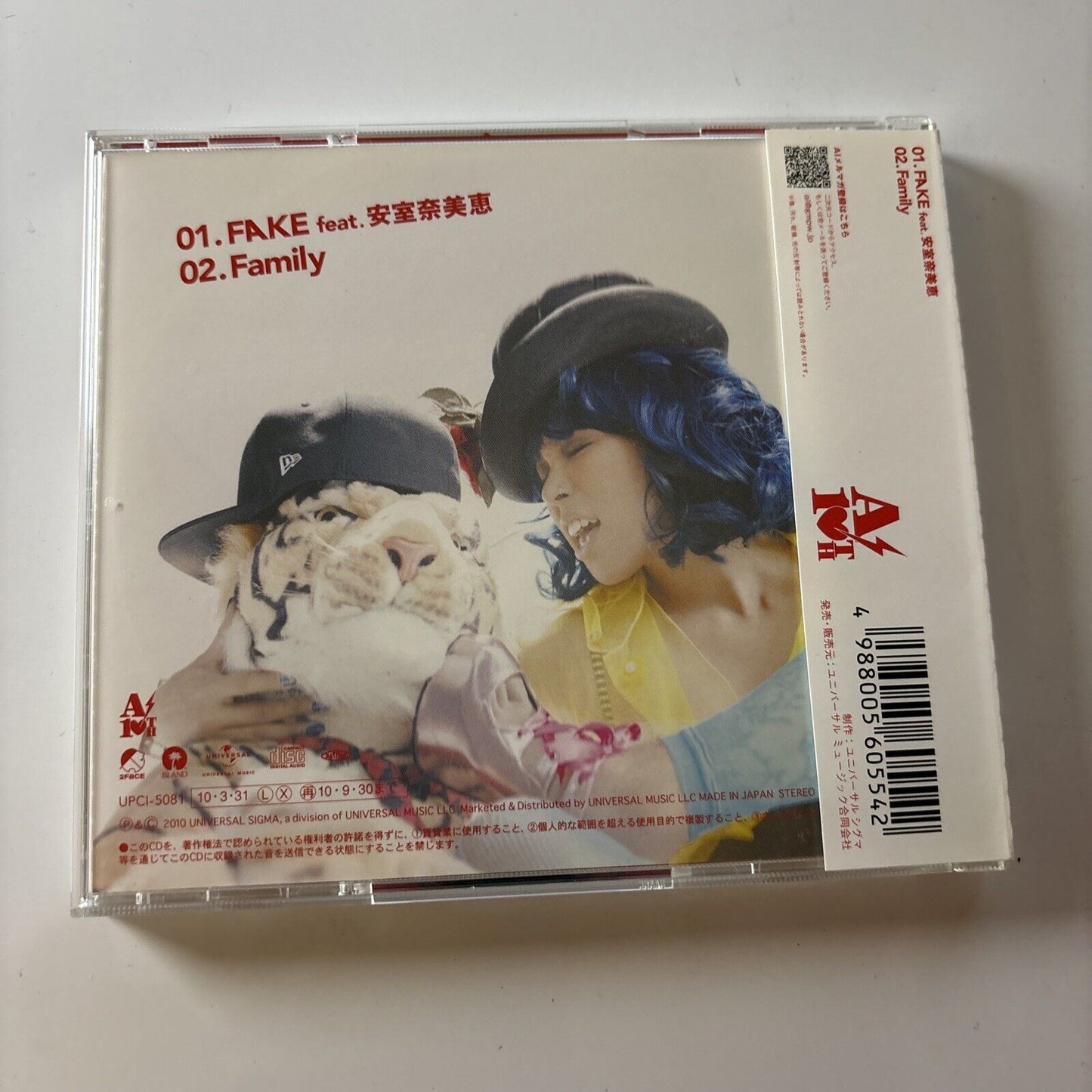 Ai feat. Namie Amuro – Fake (CD, 2010) Obi Japan Upci-5081