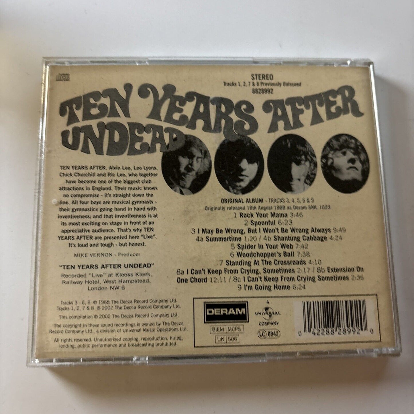 Ten Years After - Undead (CD, 2006) 8828992