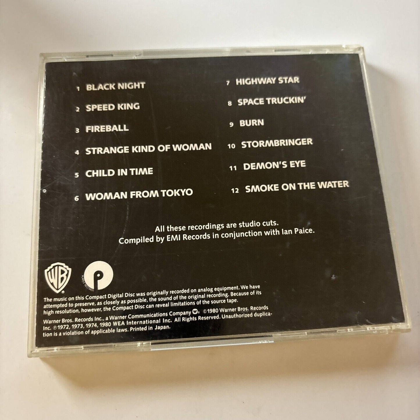 Deepest Purple: The Very Best Of Deep Purple (CD, 1980) Japan Wpcp-4545