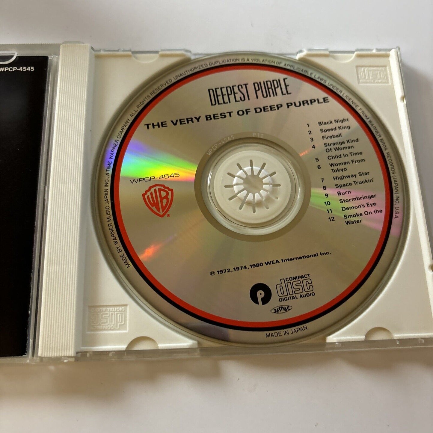 Deepest Purple: The Very Best Of Deep Purple (CD, 1980) Japan Wpcp-4545