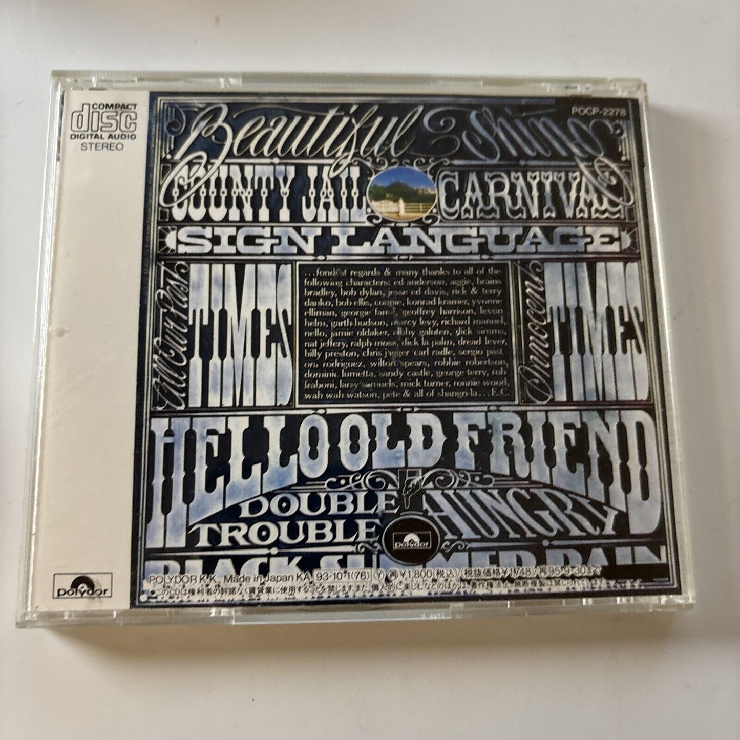 Eric Clapton - No Reason To Cry (CD, 1993) Pocp-2278 Japan