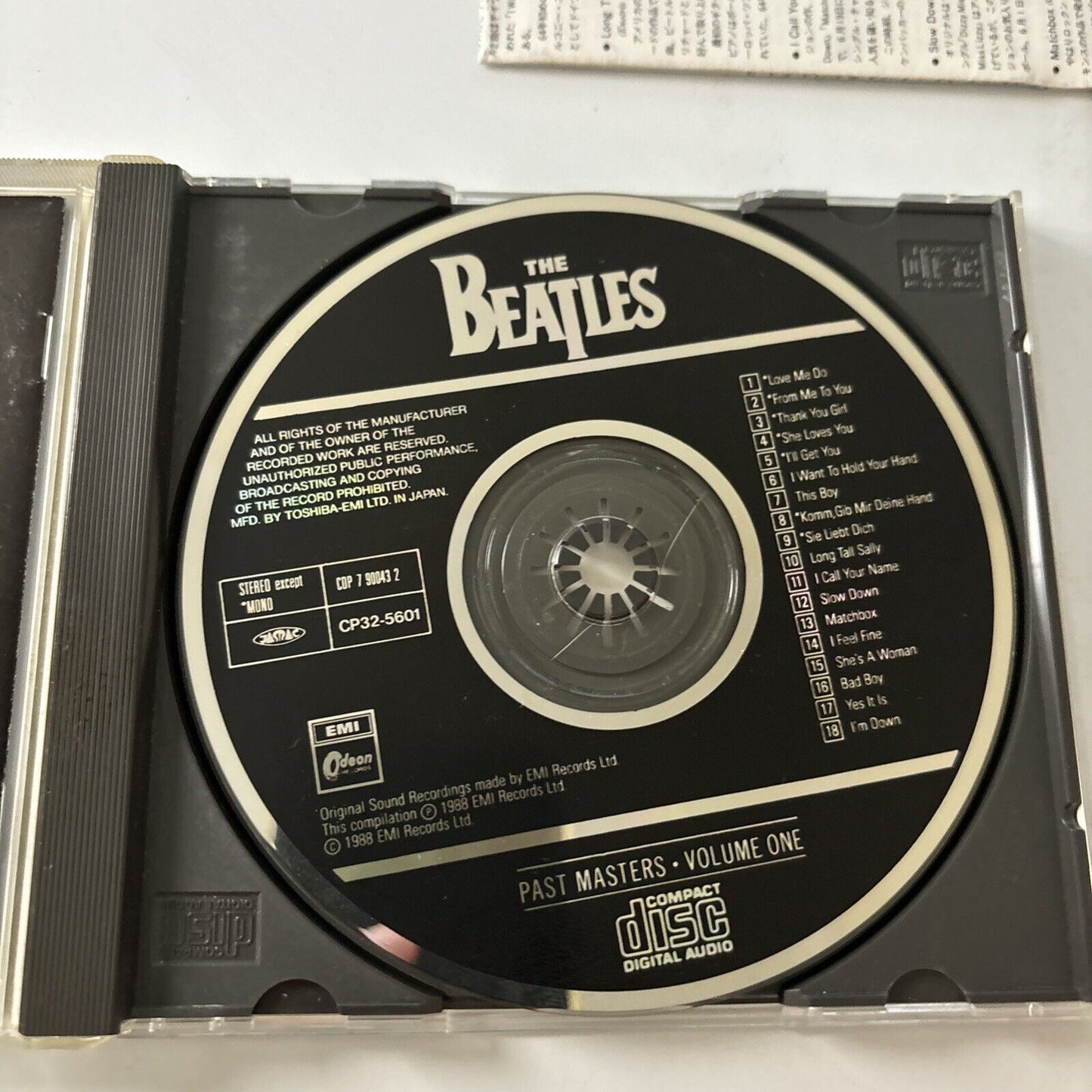 The Beatles - Past Masters - Volume One (CD, 1998) Japan Cp32-5601