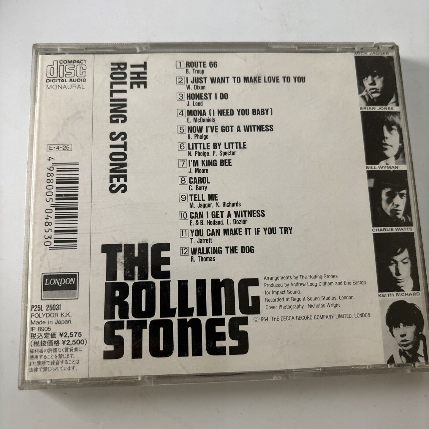 The Rolling Stones By The Rolling Stones (CD, 1964) P25l-25031 Japan