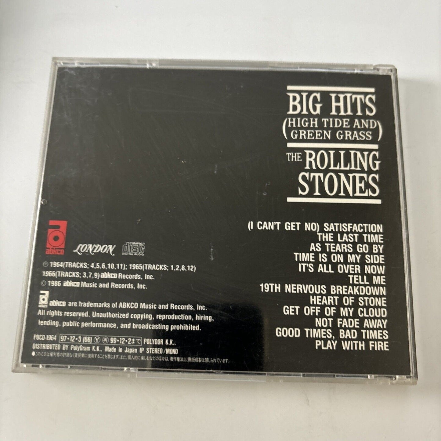 The Rolling Stones - Big Hits High Tide & Green Grass (CD, 1997) Japan Pocd-1964