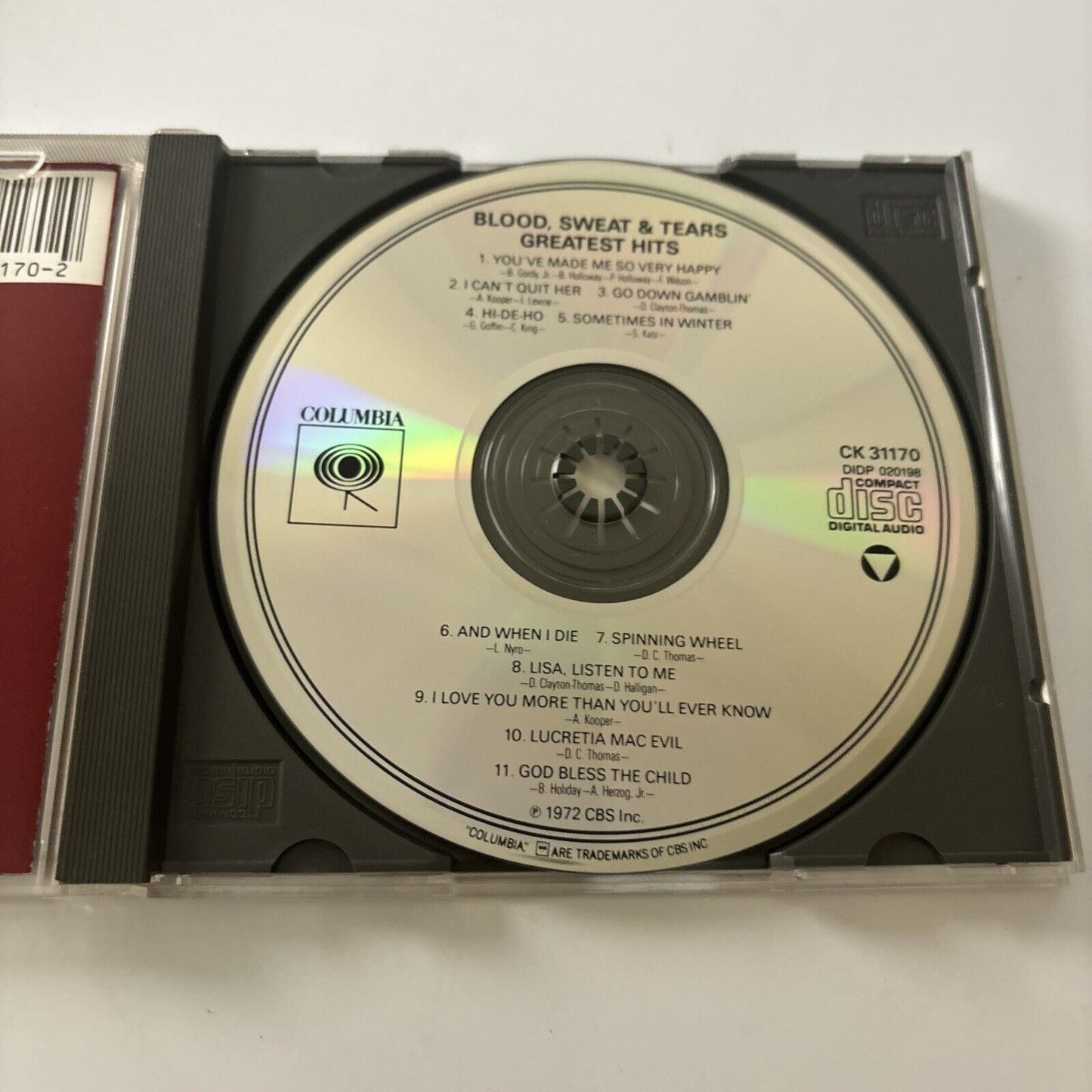 Blood, Sweat & Tears - Blood, Sweat & Tears' Greatest Hits (CD, 1990)