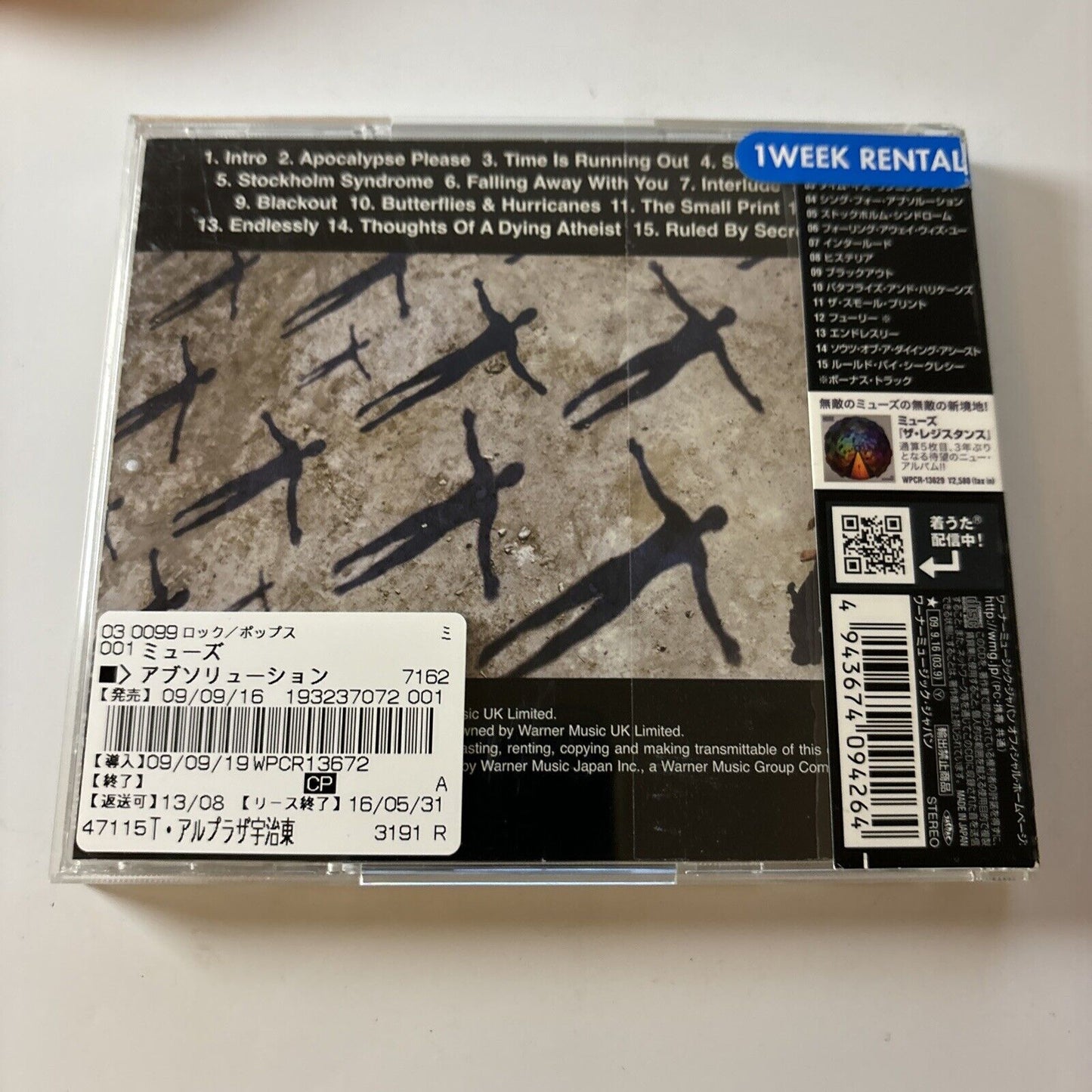 Muse - Absolution (CD, 2003) Obi Wpcr-13672 Japan