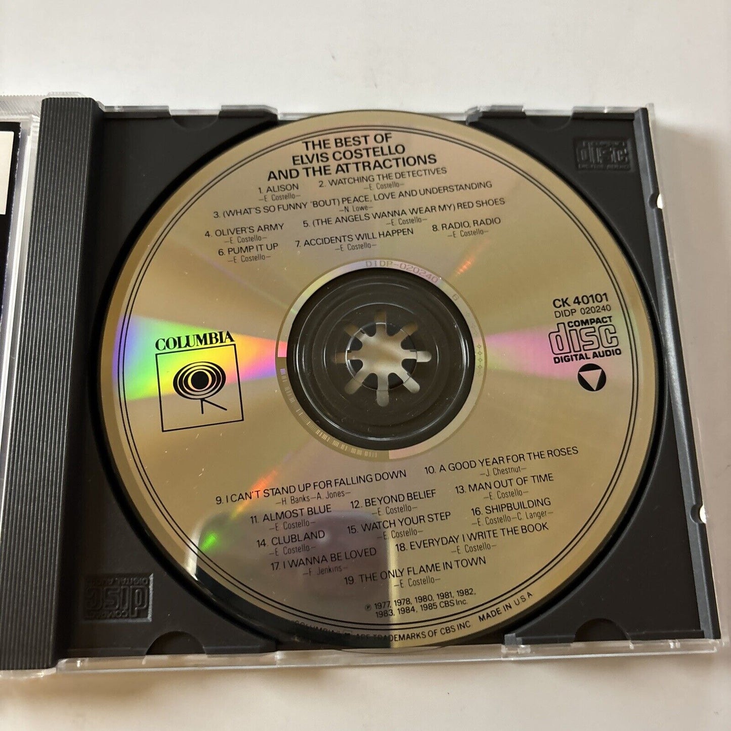 The Best of Elvis Costello & the Attractions (CD, 1985) Ck-40101