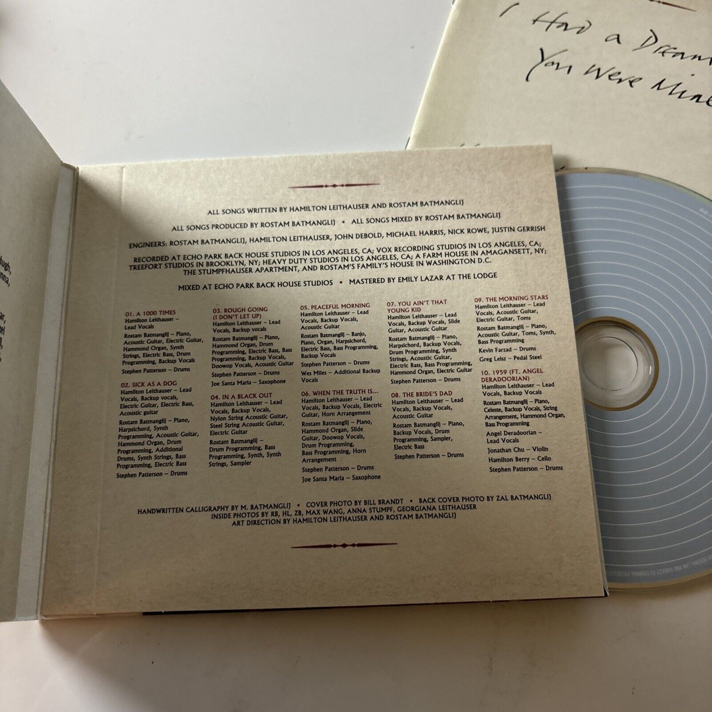 Hamilton Leithauser / Rostam - I Had a Dream That You Were Mine (CD, 2016)