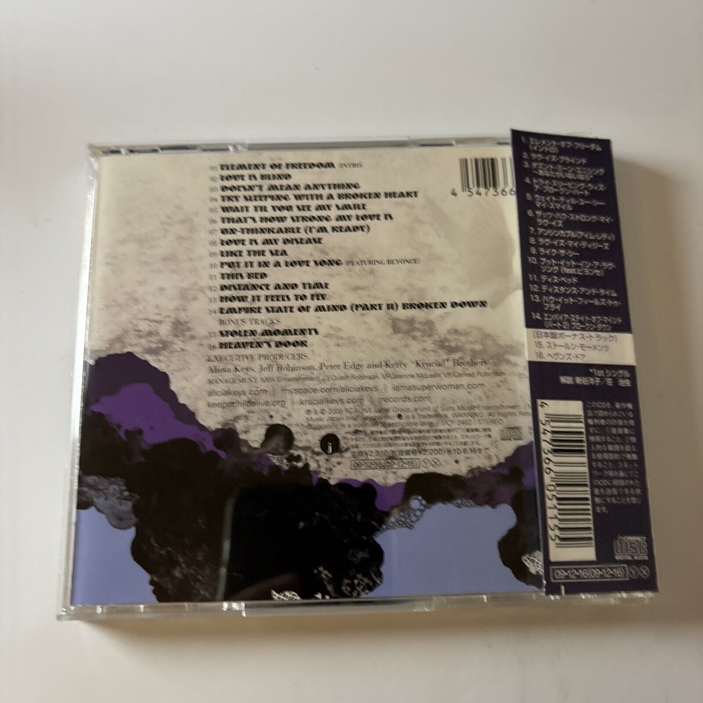 Alicia Keys - The Element Of Freedom (CD, 2009) Sicp-2462 Obi Japan