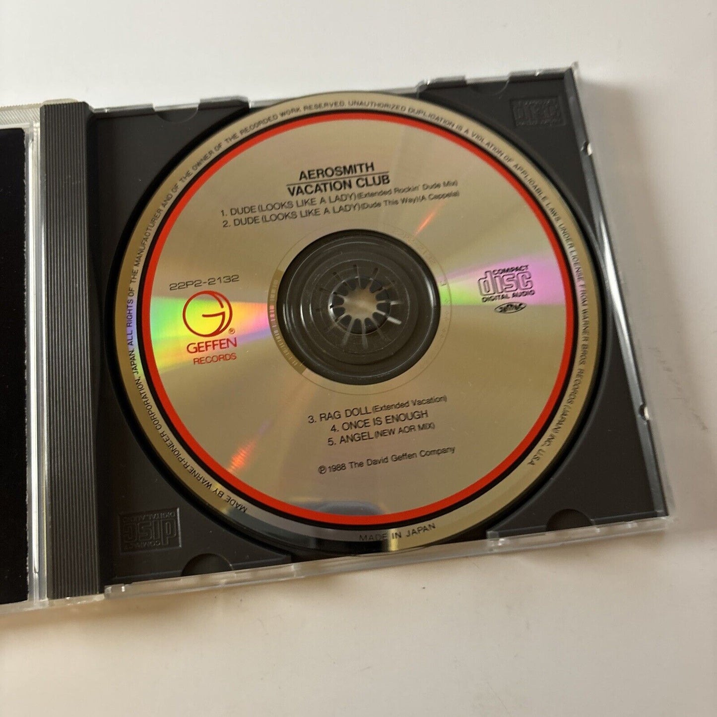 Aerosmith - Vacation Club (CD, 1988) 22p2-2132 Japan