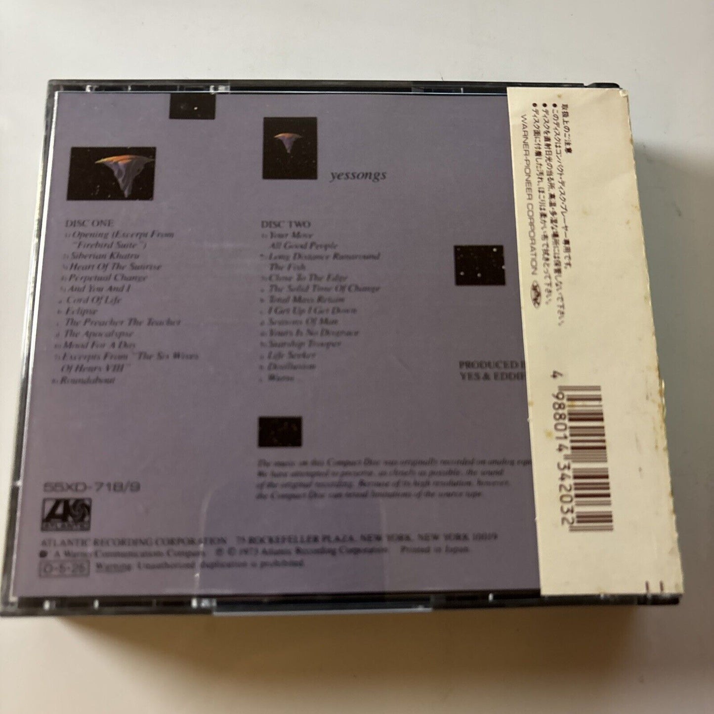 Yes - YesSongs (CD, 1973, 2-Disc) Japan Obi 55xd-718-9