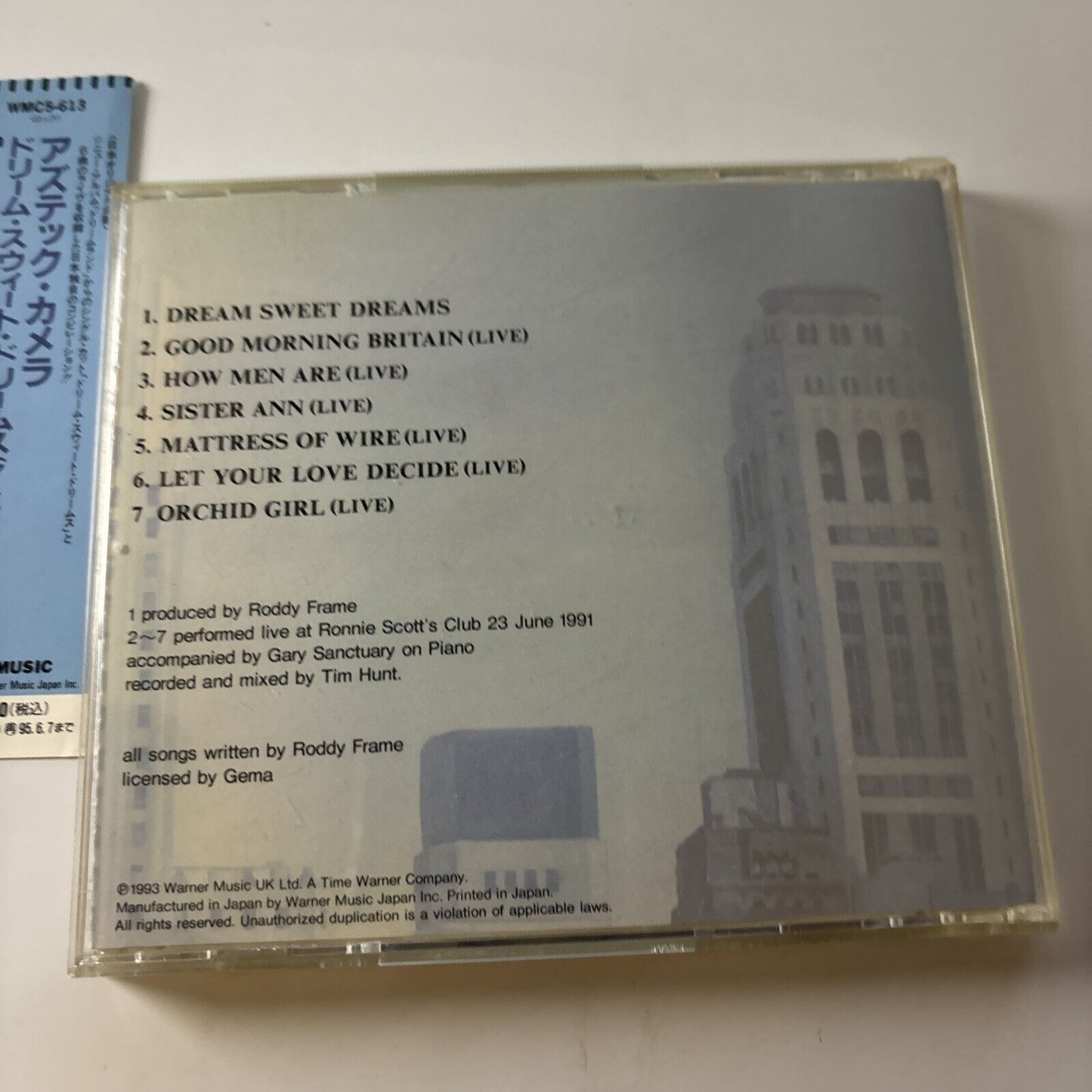 Aztec Camera - Dream Sweet Dreams (CD, 1993) Japan Wmc5-613 Obi