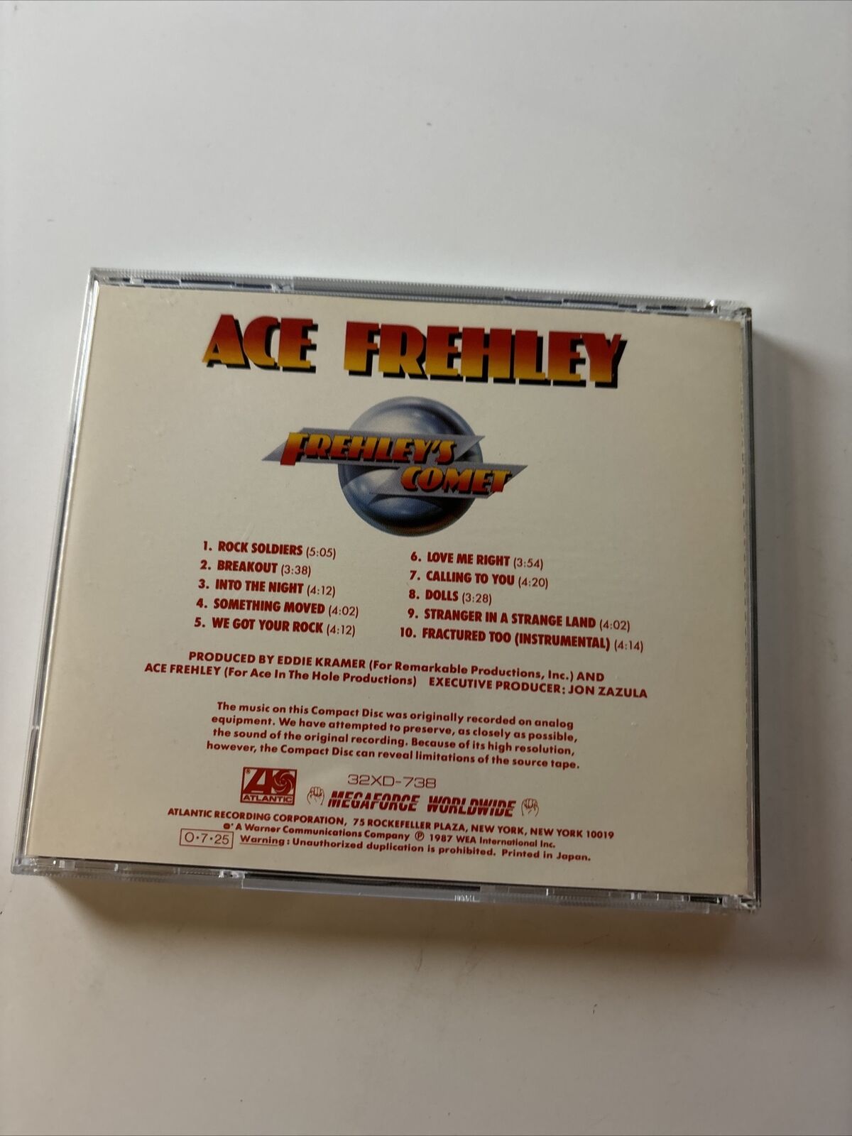 Ace Frehley - Frehley's Comet (CD, 1987) Japan 32xd-738 – Retro Unit