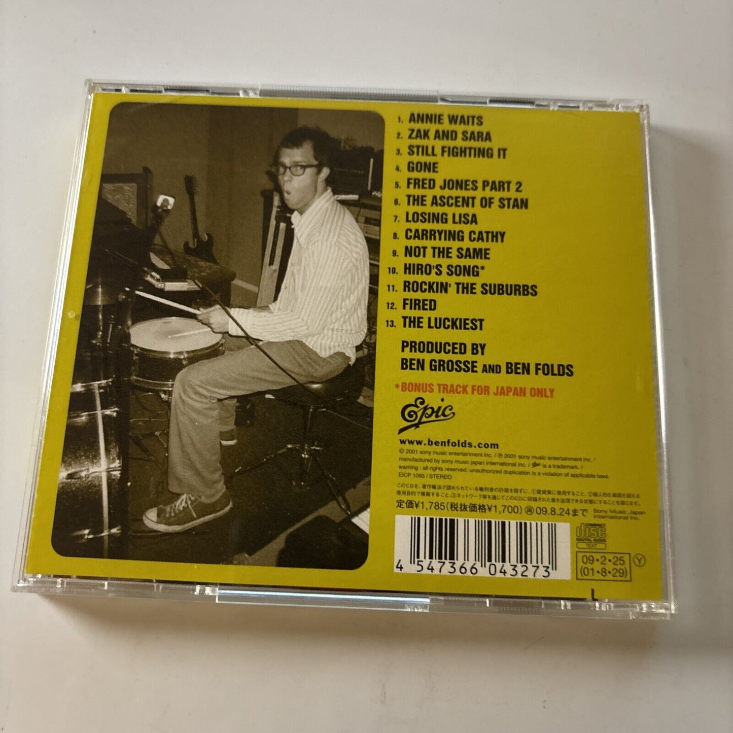 Ben Folds - Rockin' The Suburbs - Bonus Japan Track (CD, 2001) Eicp-1093 Japan