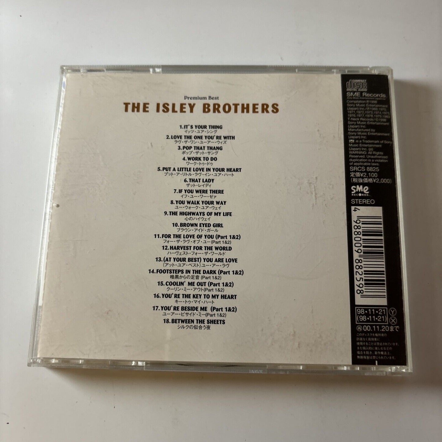 The Isley Brothers - Premium Best (CD, 1983) Japan Srcs-8825