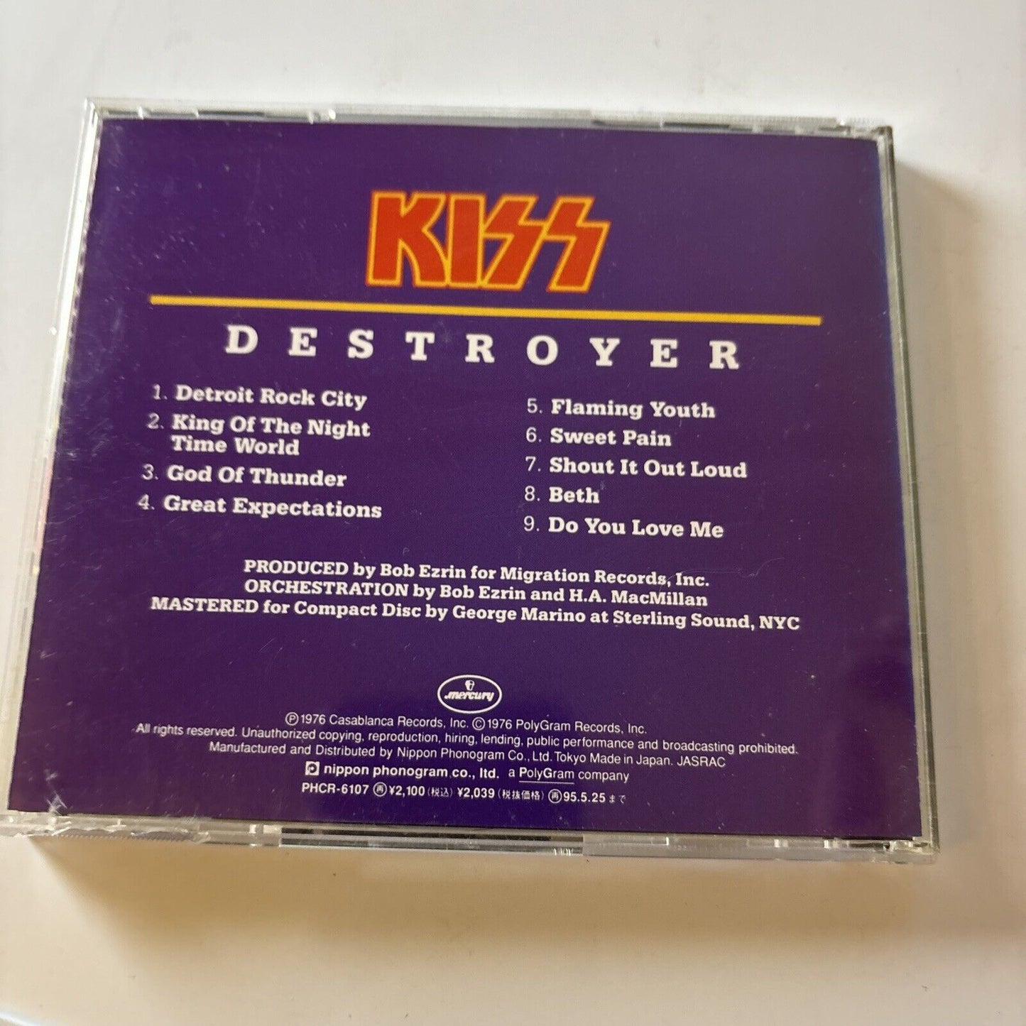 Kiss - Destroyer (CD, 1976) Japan Phcr-6107