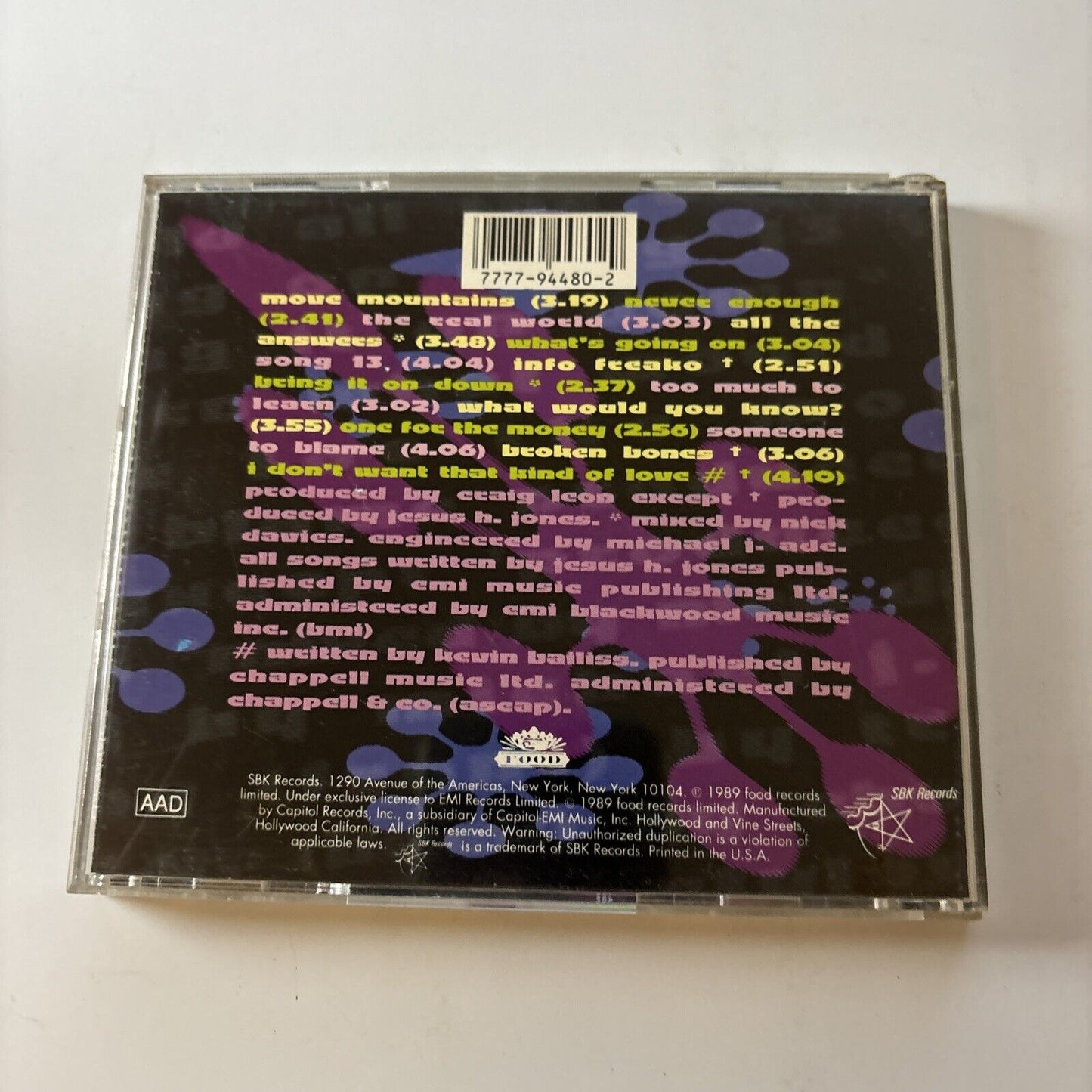 Jesus Jones - Liquidizer (CD, 2001) Cdp-94480