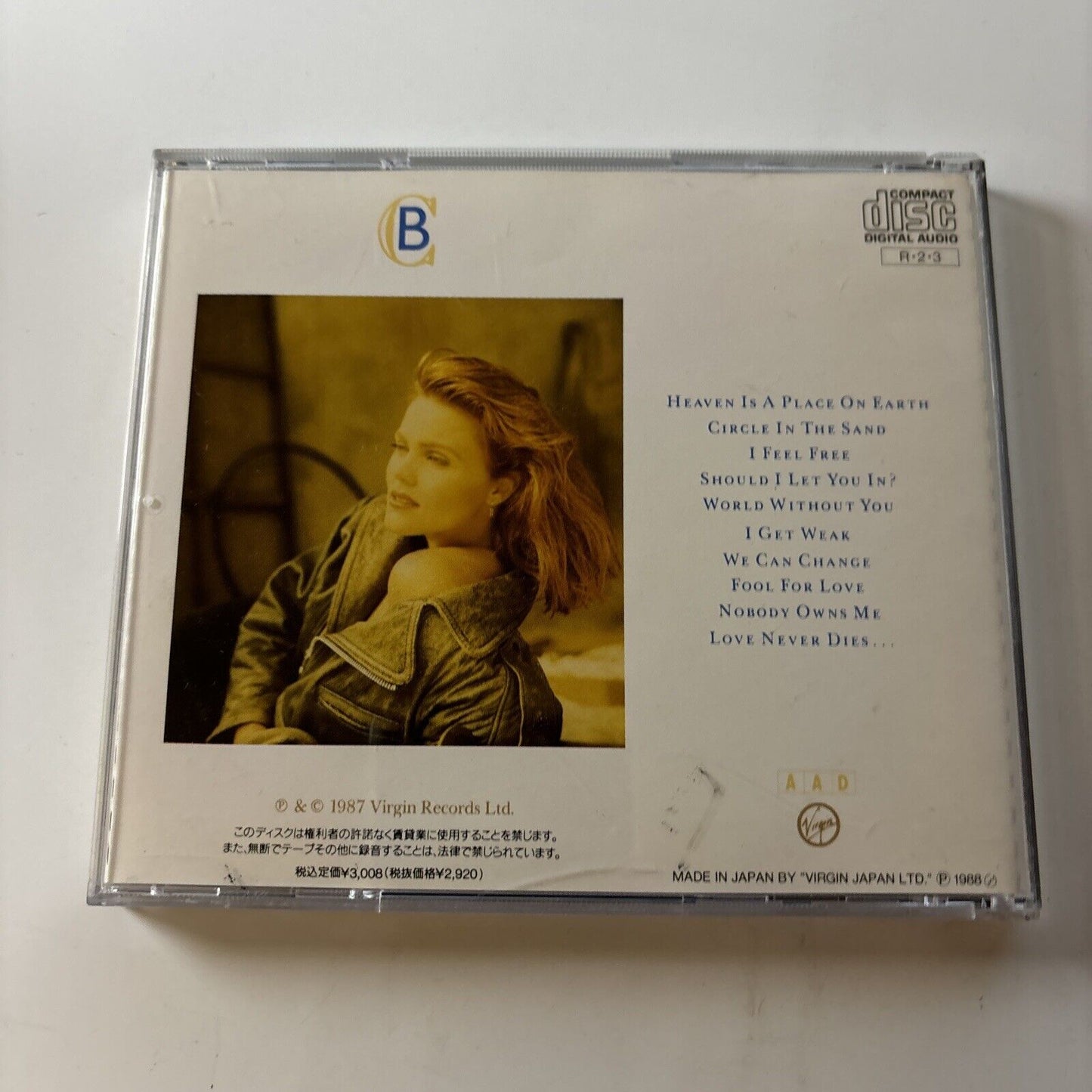 Belinda Carlisle - Heaven On Earth (CD, 1987) Japan Vjd-32030