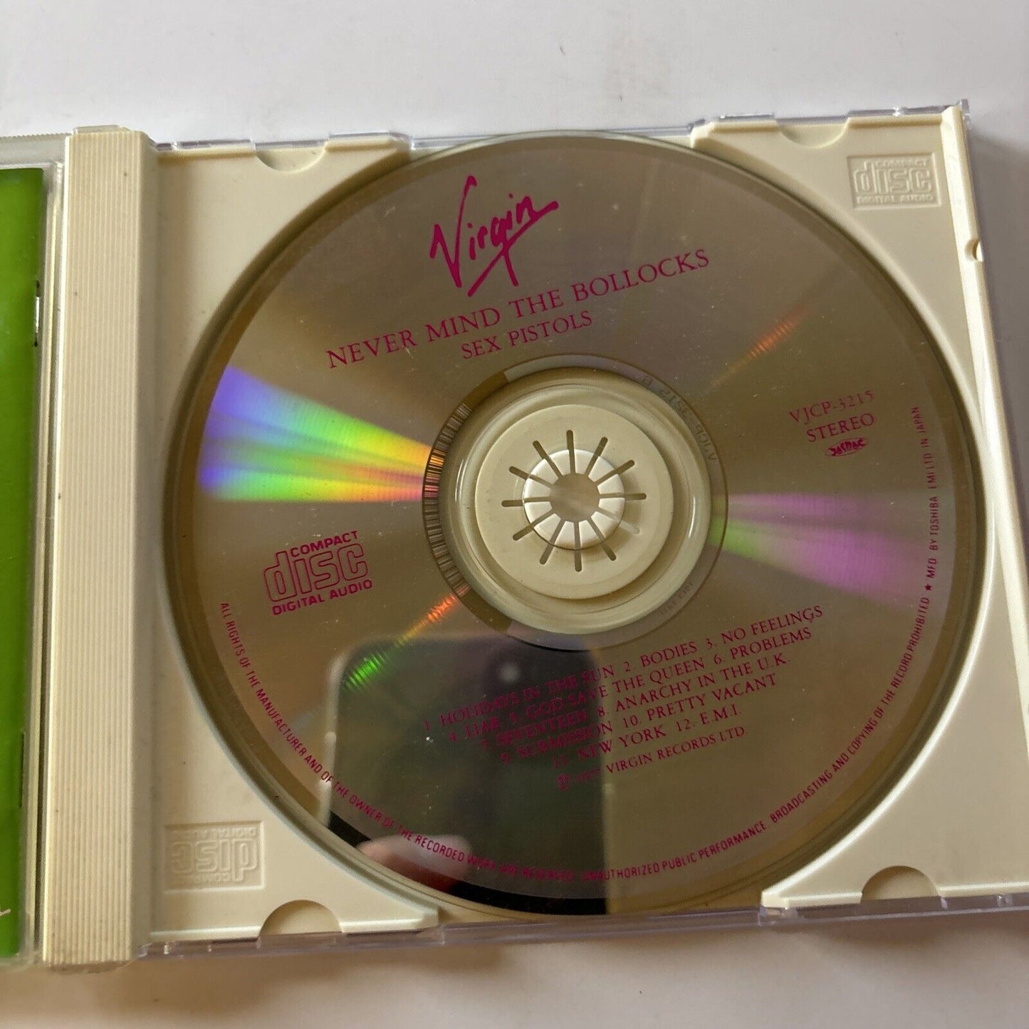 Never Mind The Bollocks Here's The Sex Pistols (CD, 1977) Vjcp-3215 Japan