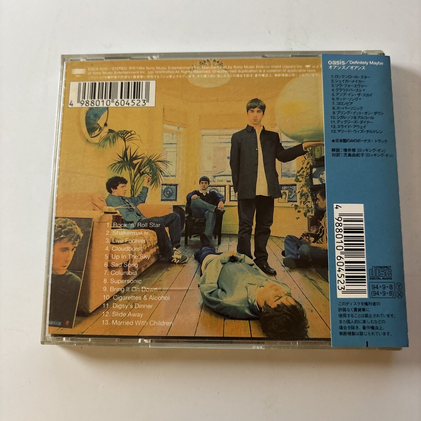 Oasis - Definately Maybe (CD, 1994) Obi Japan Esca-6045