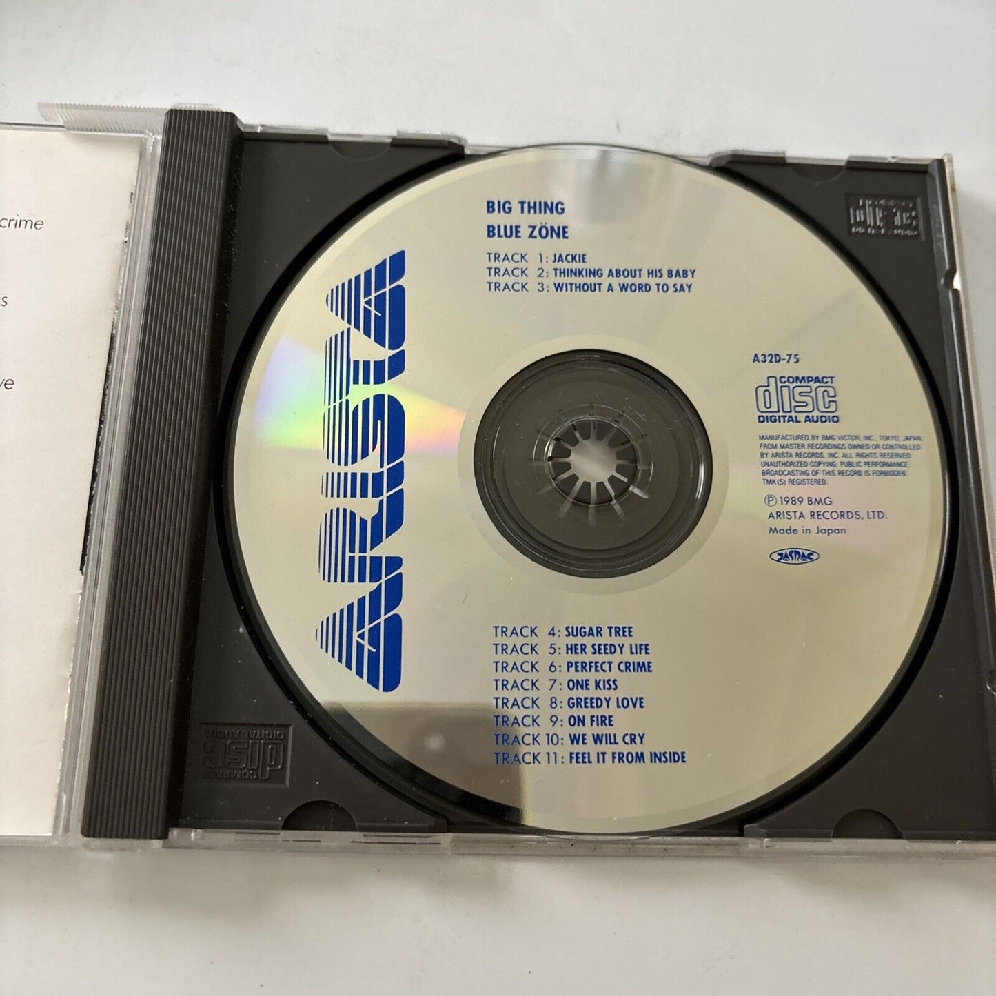 Big Thing - Blue Zone (CD, 1989) A32d-75 Japan