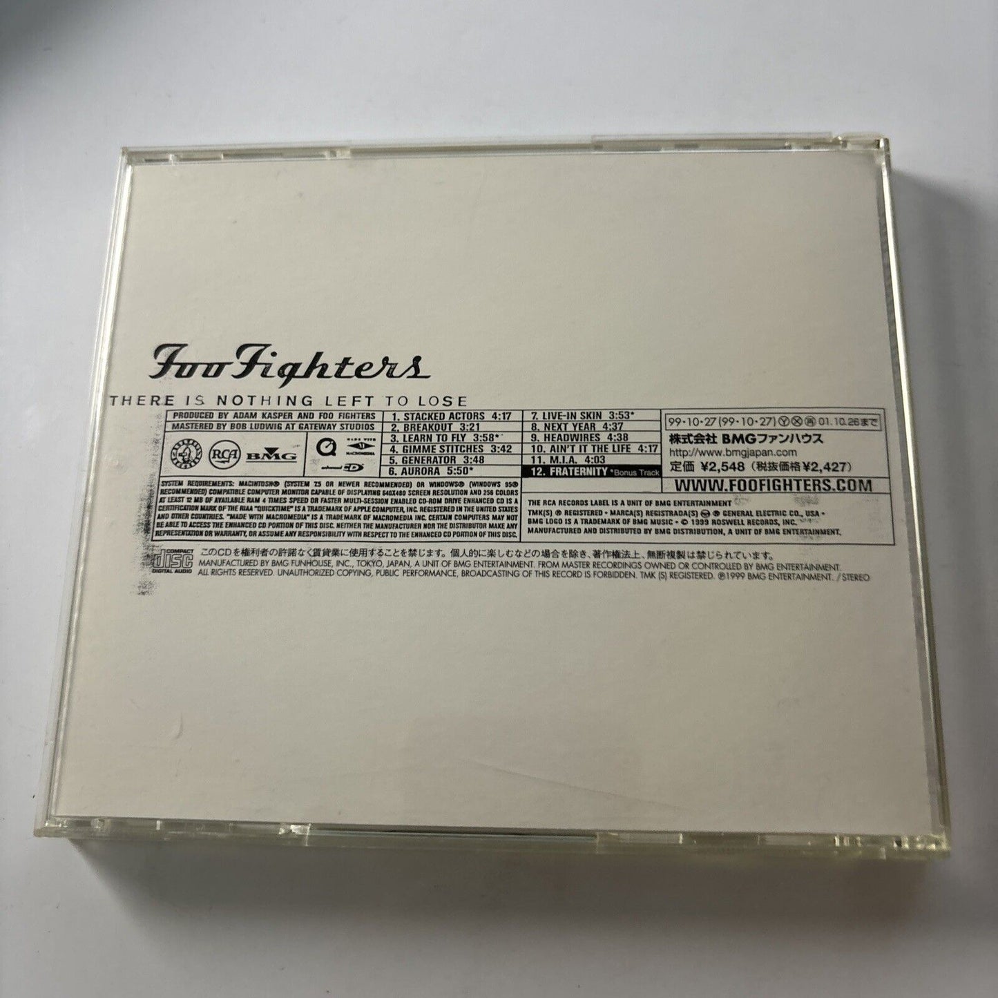 Foo Fighters - There Is Nothing To Lose (CD, 1999) Japan Bvcp-21109