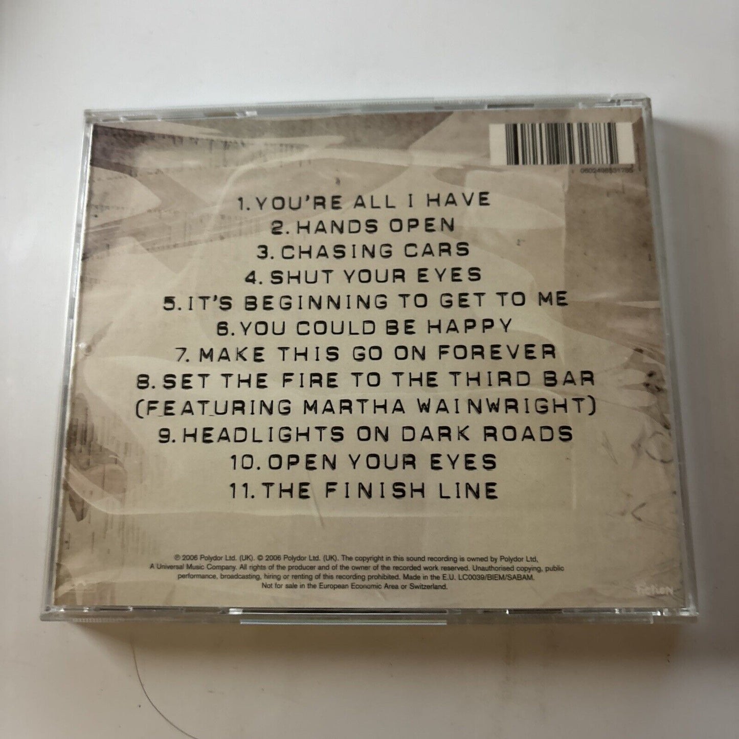 Snow Patrol - Eyes Open (CD, 2006)