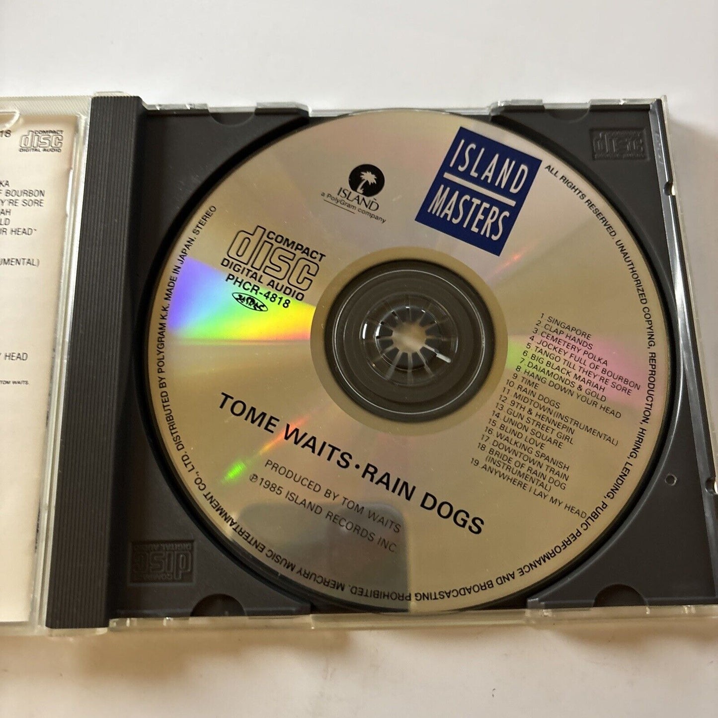 Tom Waits - Rain Dogs (CD, 1985) Japan Phcr-5818