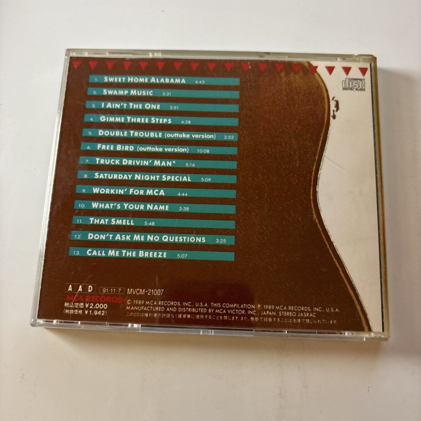 Lynyrd Skynyrd - Greatest Hits.   (CD, 1989) Japan Mvcm-21007