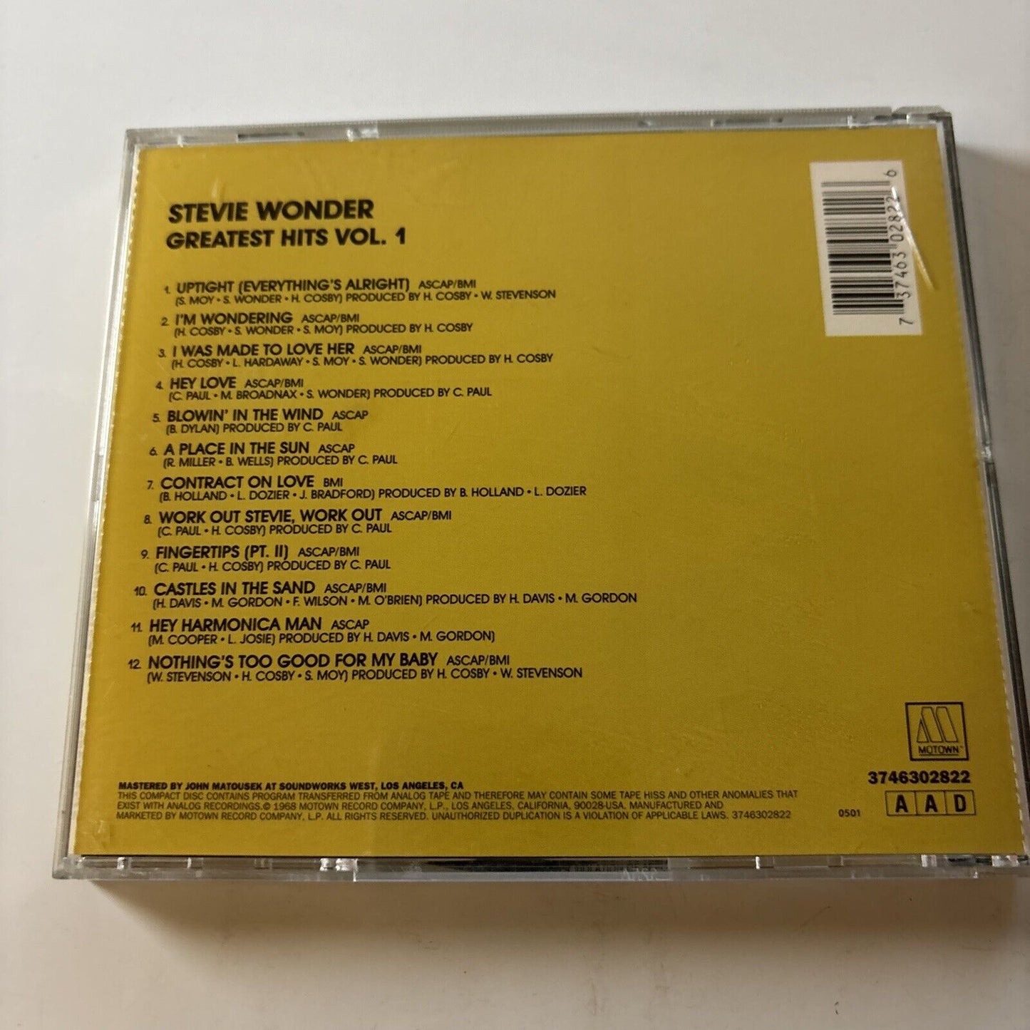 Stevie Wonder - Greatest Hits (CD, 1991)